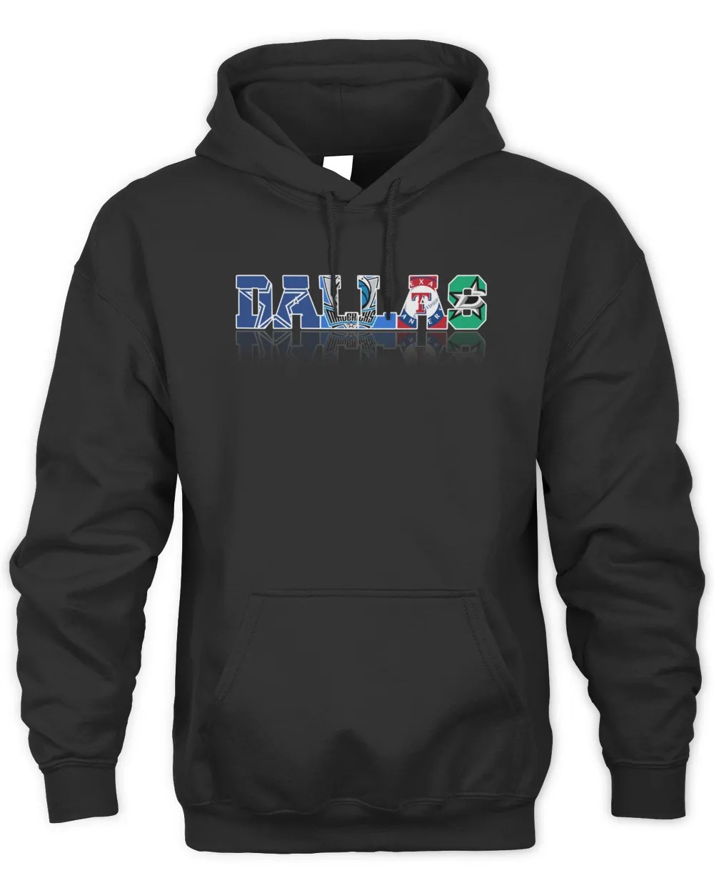 Dallas Cowboys Dallas Mavericks Dallas Stars And Texas Rangers Style Unisex Hoodie-Black