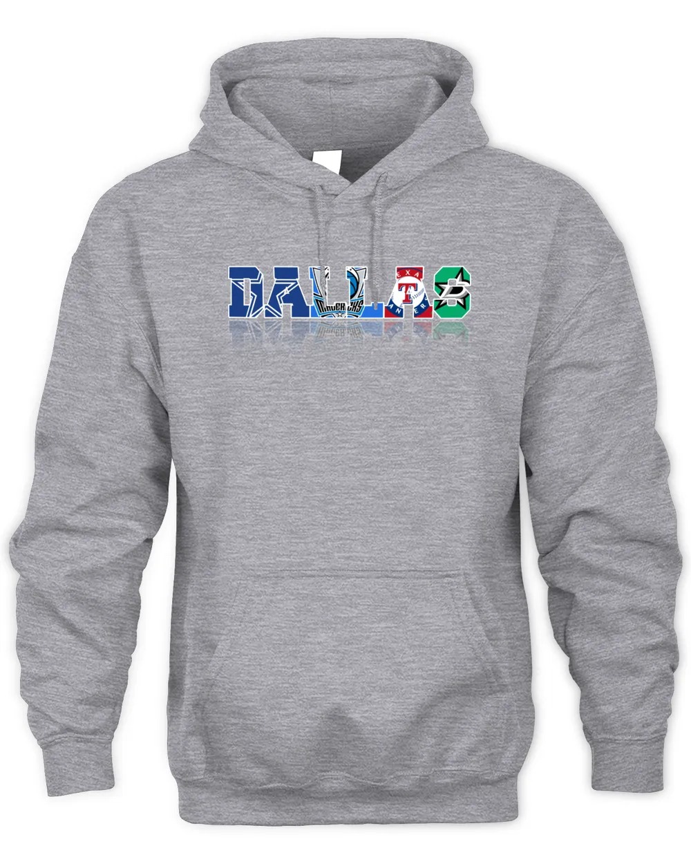 Dallas Cowboys Dallas Mavericks Dallas Stars And Texas Rangers Style Unisex Hoodie-Spoet Grey