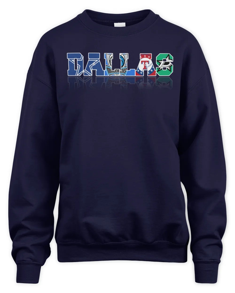 Dallas Cowboys Dallas Mavericks Dallas Stars And Texas Rangers Style Unisex Sweatshirt-Navy