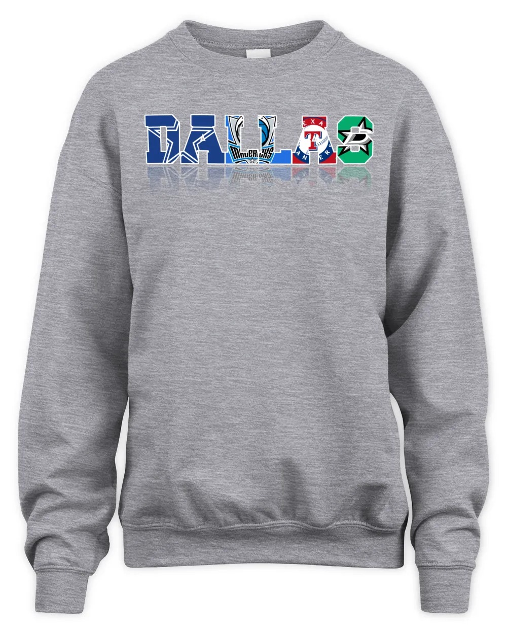 Dallas Cowboys Dallas Mavericks Dallas Stars And Texas Rangers Style Unisex Sweatshirt-Sport Grey