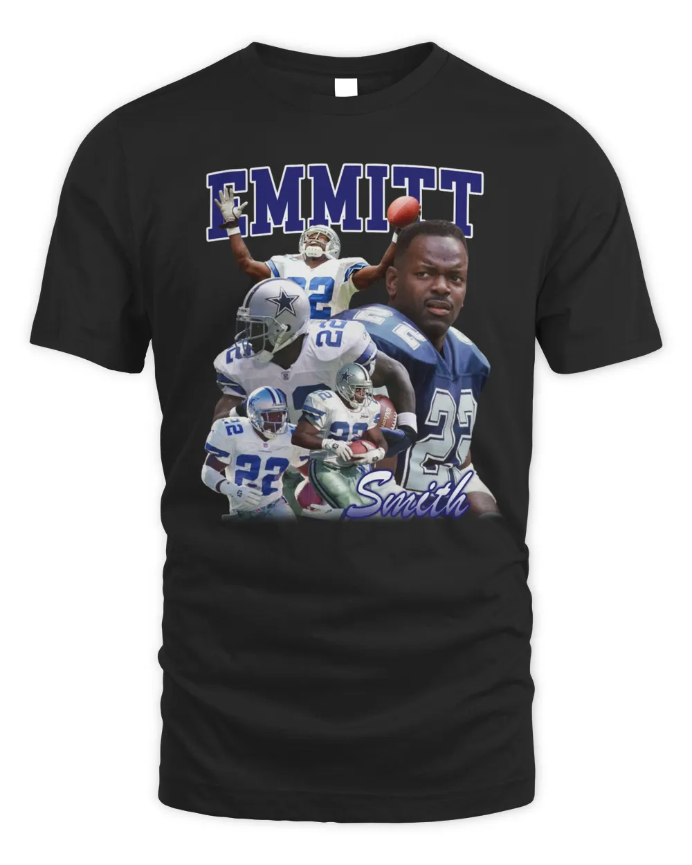 Dallas Cowboys Emmitt Smith Graphic Unisex T- Shirt Black