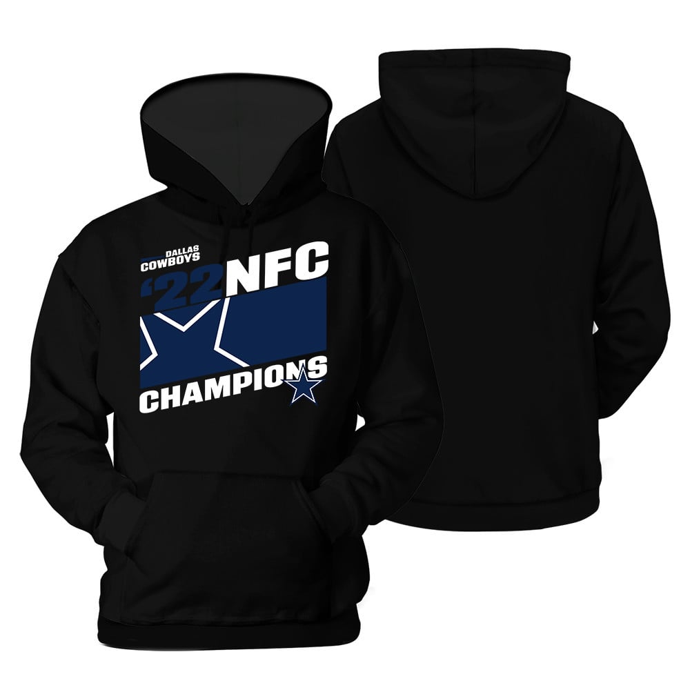 Dallas Cowboys Nfc Champions Background Print  Unisex Pullover Hoodie