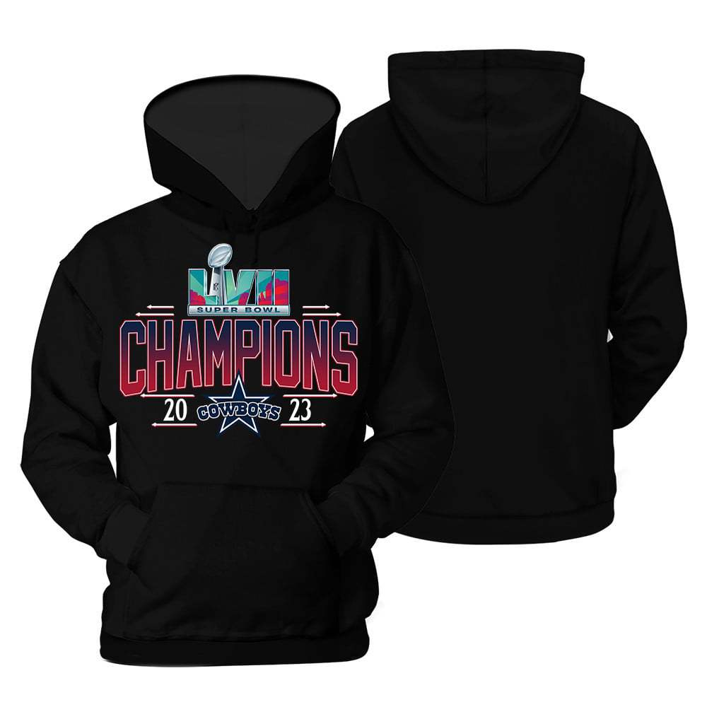 Dallas Cowboys Super Bowl Champions Background Print  Unisex Pullover Hoodie