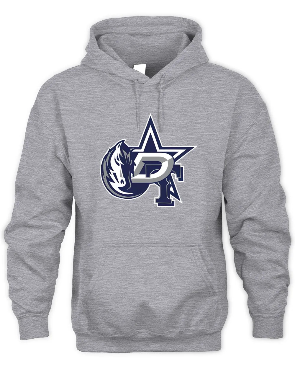 Dallas Cowboys x Stars x Mavericks and Rangers Logo Unisex Hoodie-Sport Grey