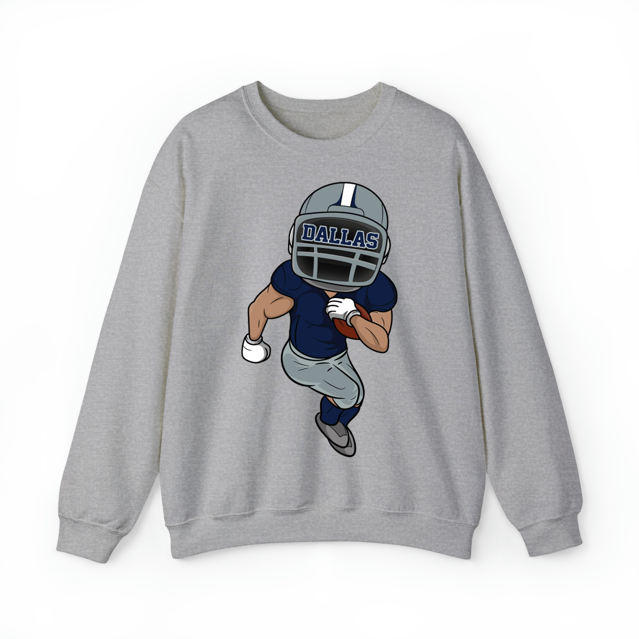 Dallas Football Player Team Colors Unisex Sweatshirt-Sport Grey