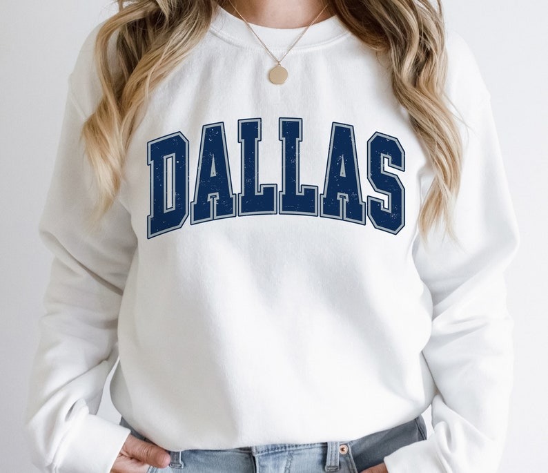 Dallas Football Sweatshirt, Vintage Dallas Football Clothing Unisex Sweatshirt