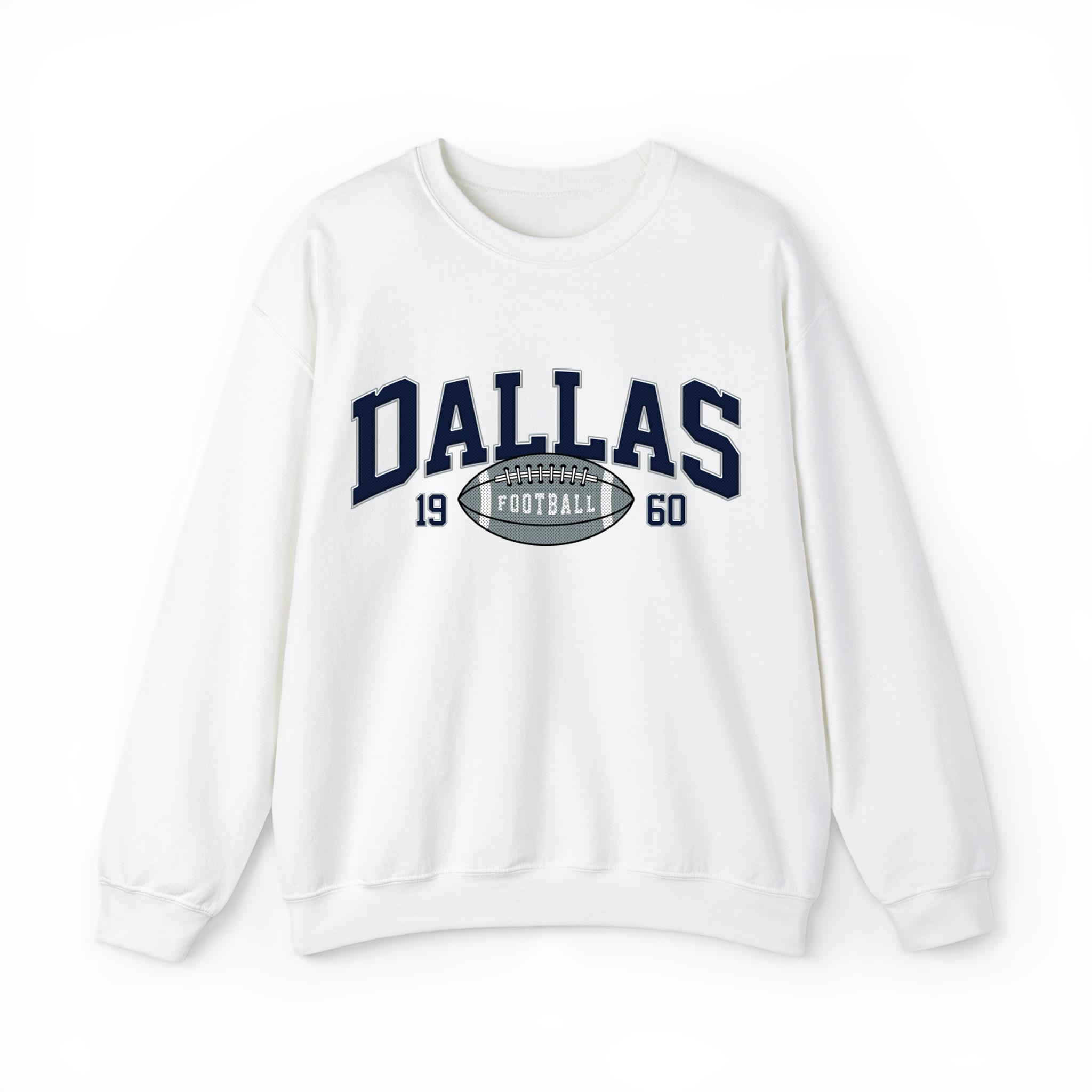 Dallas Football Vintage Unisex Sweatshirt- White