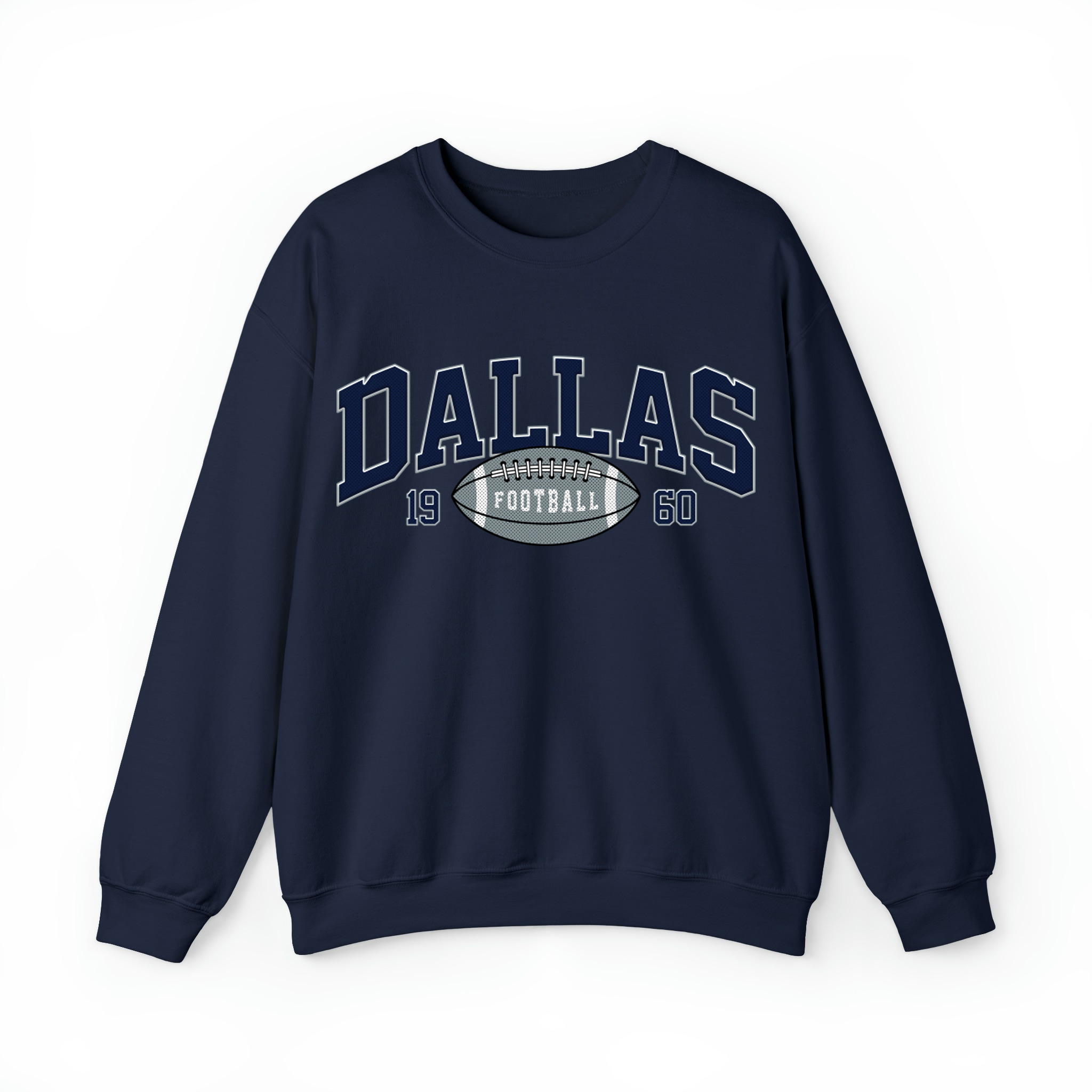 Dallas Football Vintage Unisex Sweatshirt-Navy