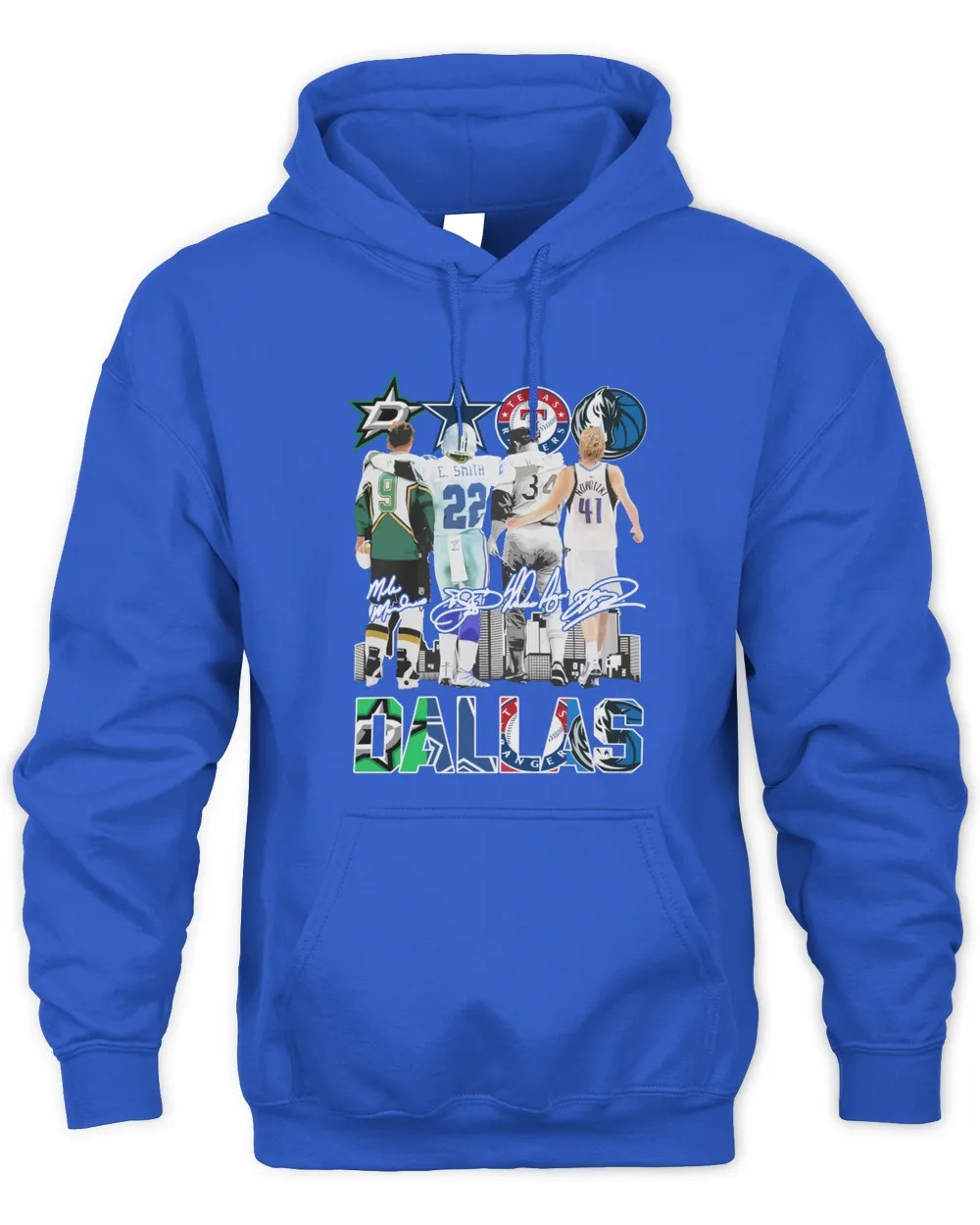 Dallas Stars Dallas Cowboys Texas Rangers Dallas Mavericks Unisex Hoodie-Royal