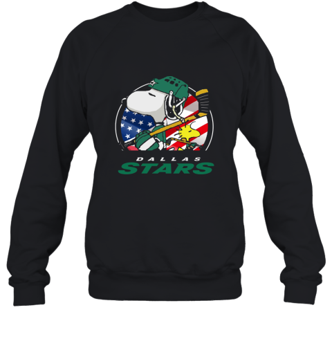 Dallas Stars Ice Hockey Snoopy And Woodstock Sweatshirt