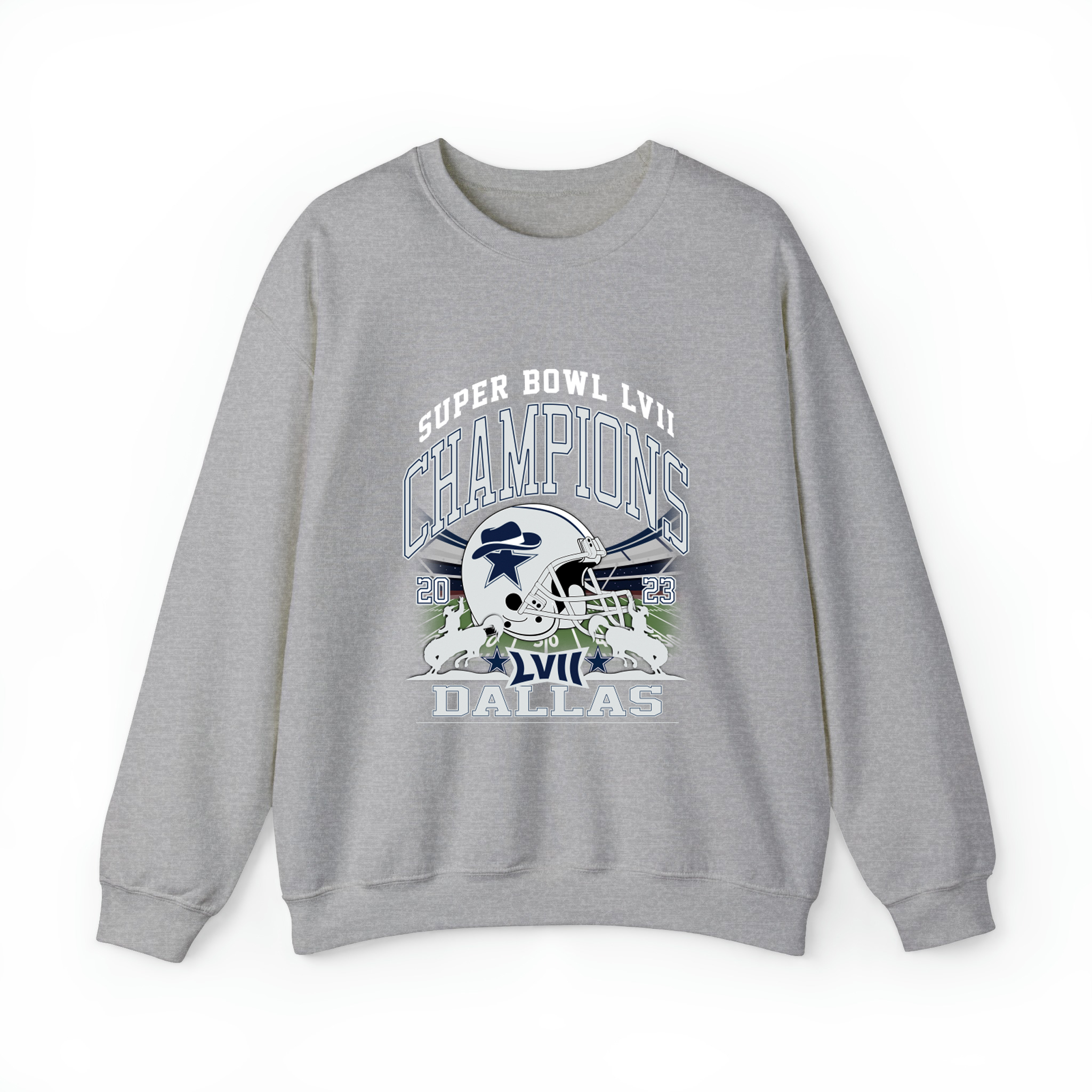 Dallas Super Bowl Champions 2023 Unisex Sweatshirt-Sport Grey