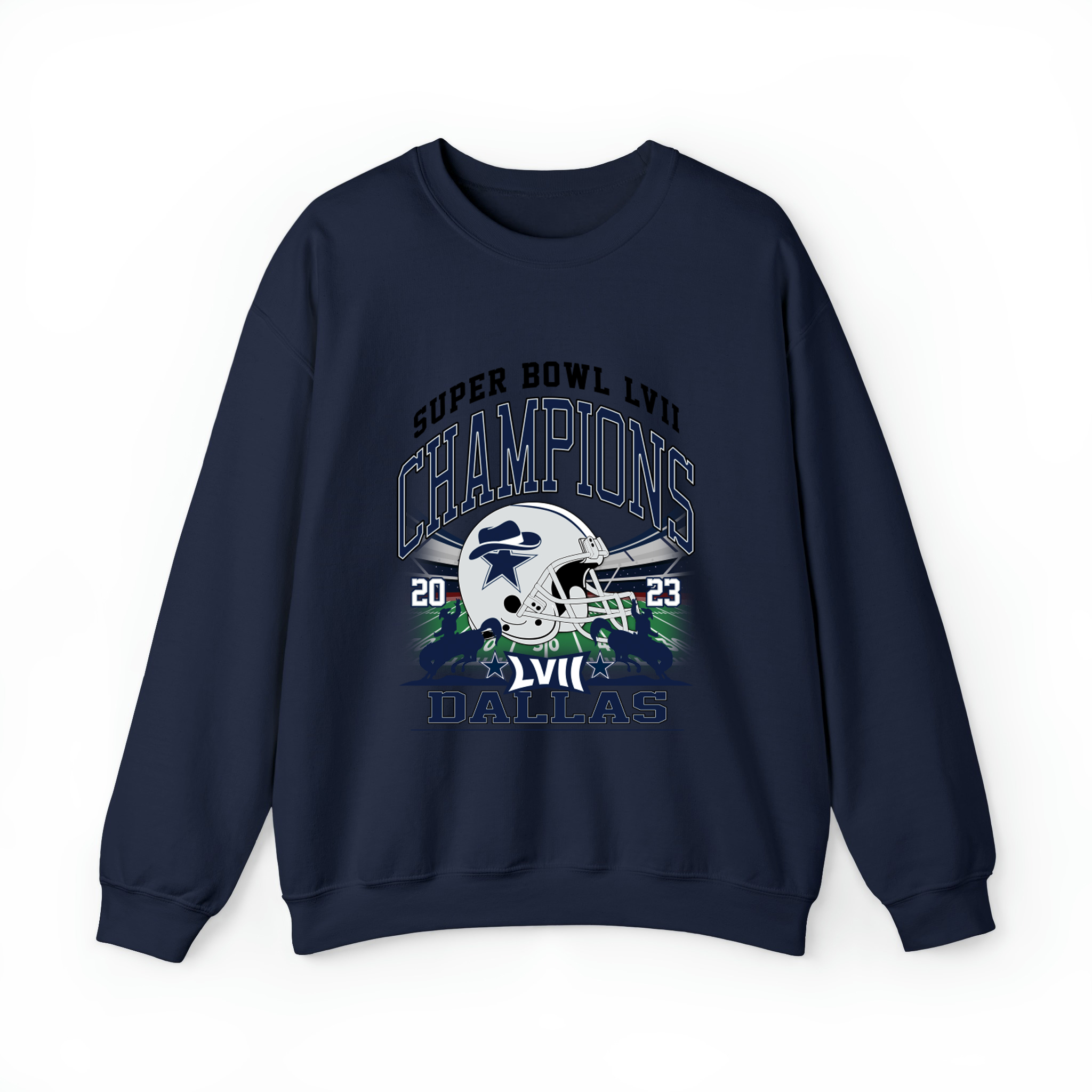 Dallas Super Bowl Champions 2023 v2 Unisex Sweatshirt-Navy