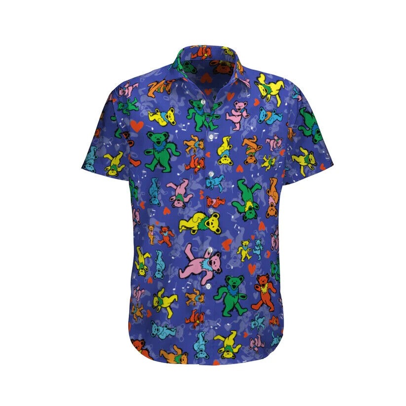 Dancing Bears Blue Hawaiian Shirt, Gift for men, S-5XL US Size