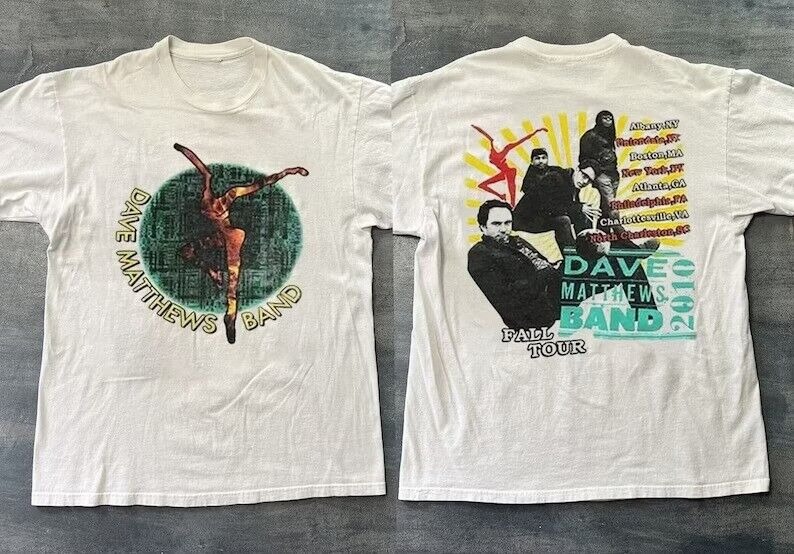 Dave Matthews Band Fall Tour 2010 Short-Sleeve T-Shirt white tee