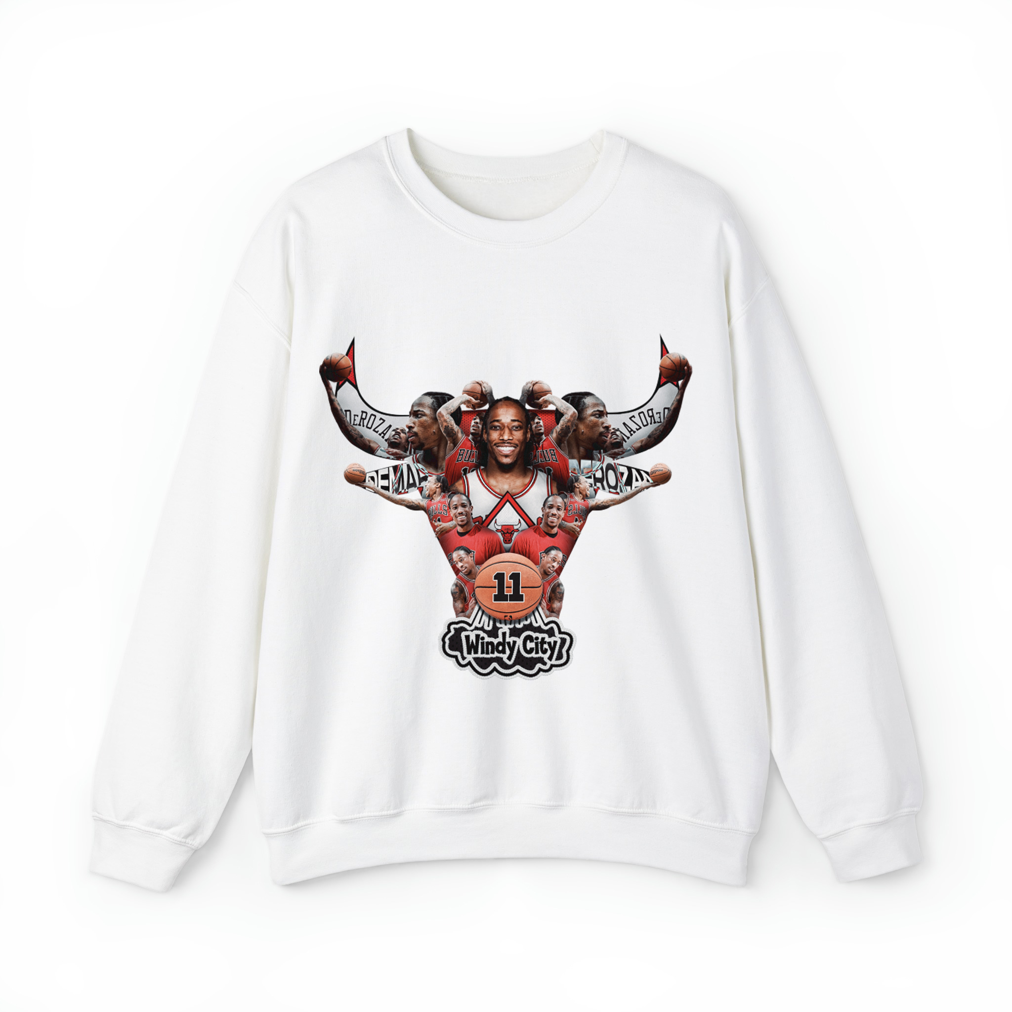 DeRozan Bulls Unisex Sweatshirt- White