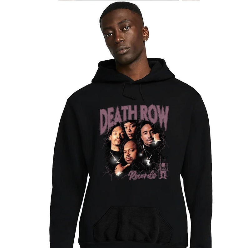 Death Row Records Graphic Tee Unisex Hoodie-Black