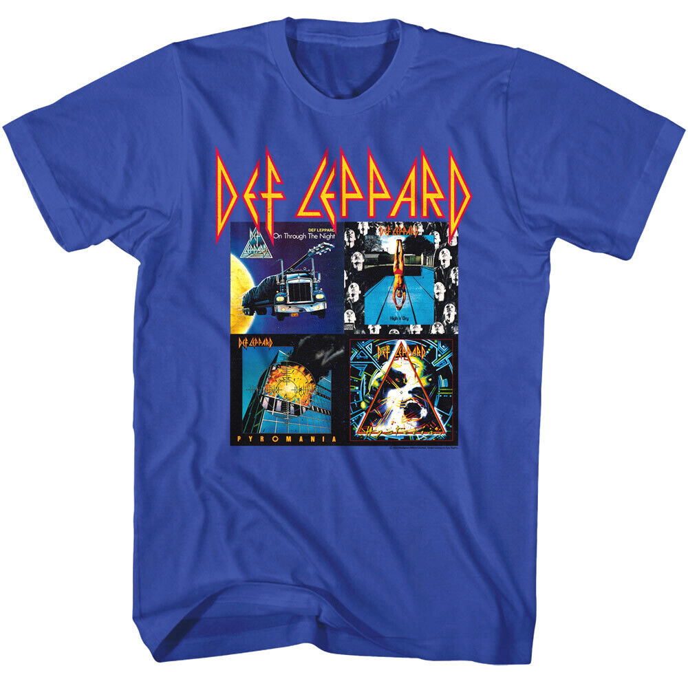 Def Leppard 80's Albums Men's T-Shirt All Album Covers Collage