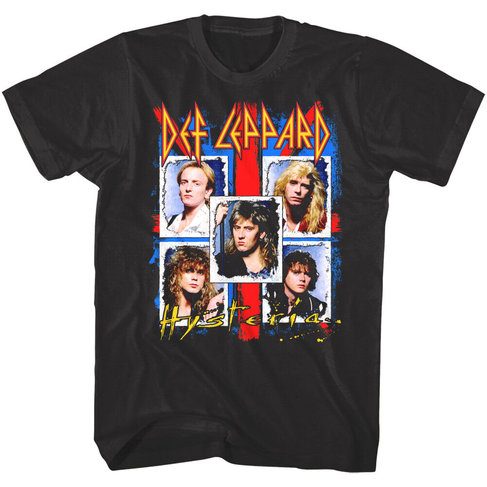 Def Leppard Hysteria Album Cover Mens T Shirt Rock Band Music Concert Tour Merch