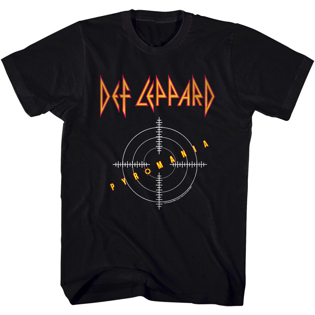 Def Leppard Pyromania Target Scope Mens T Shirt Rock Band Album Cover Tour Merch