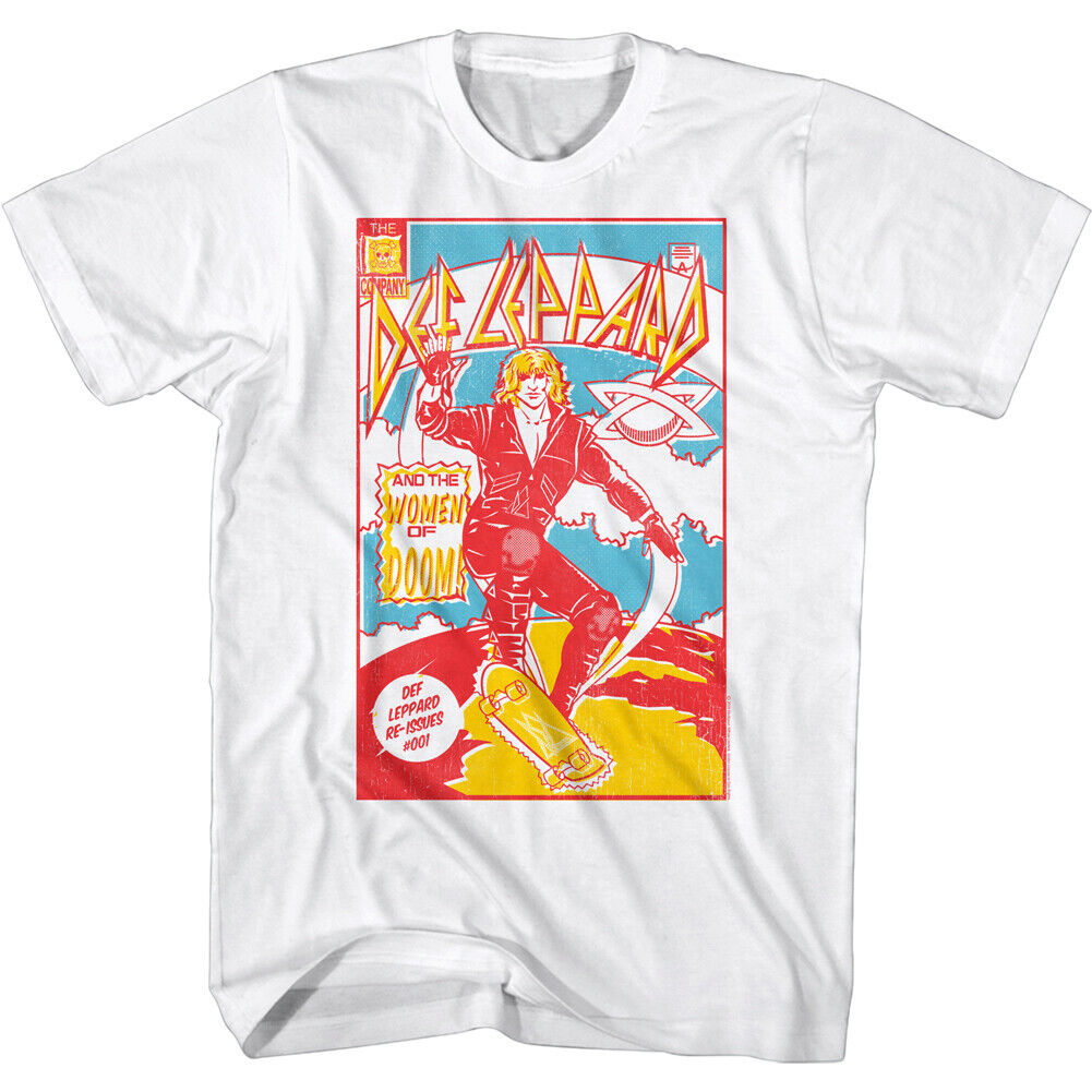 Def Leppard Women of Doom Men's T-Shirt Comic Rock Band Album Cover