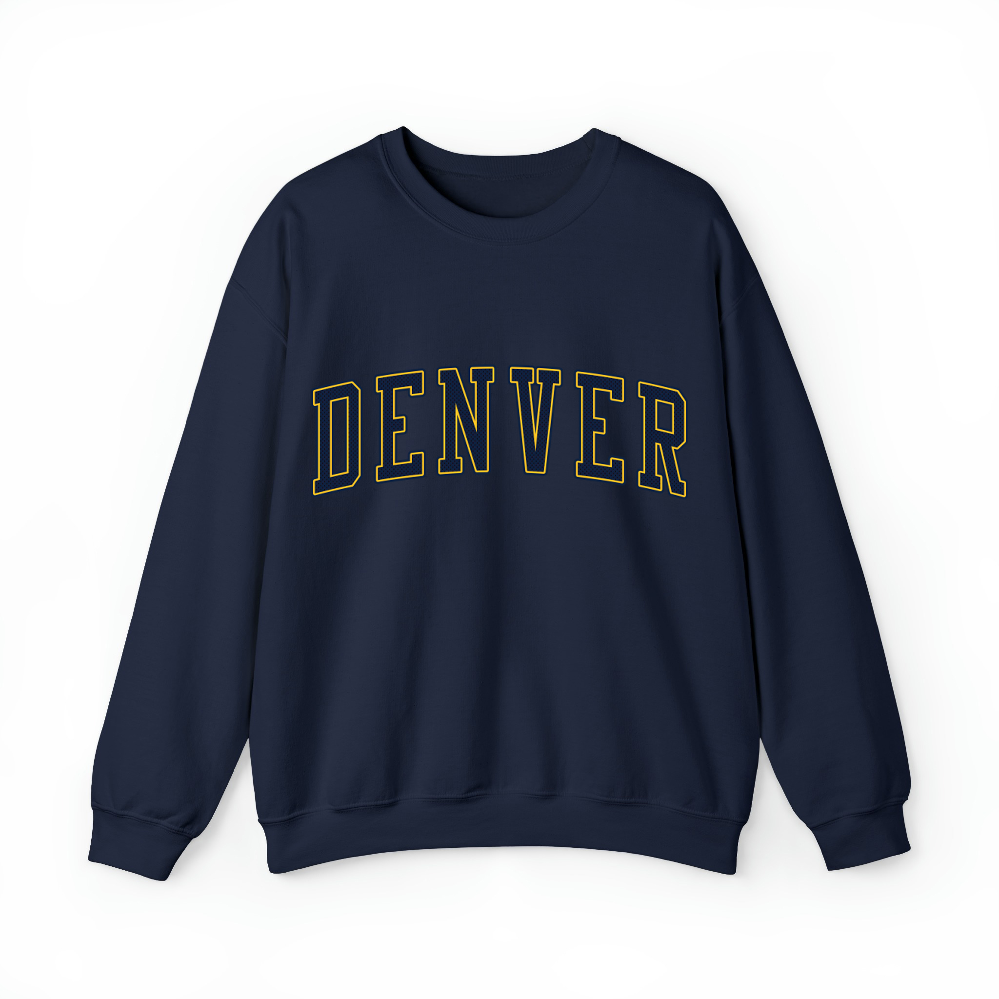 Denver Basketball Jersey Style Unisex Sweatshirt-Navy