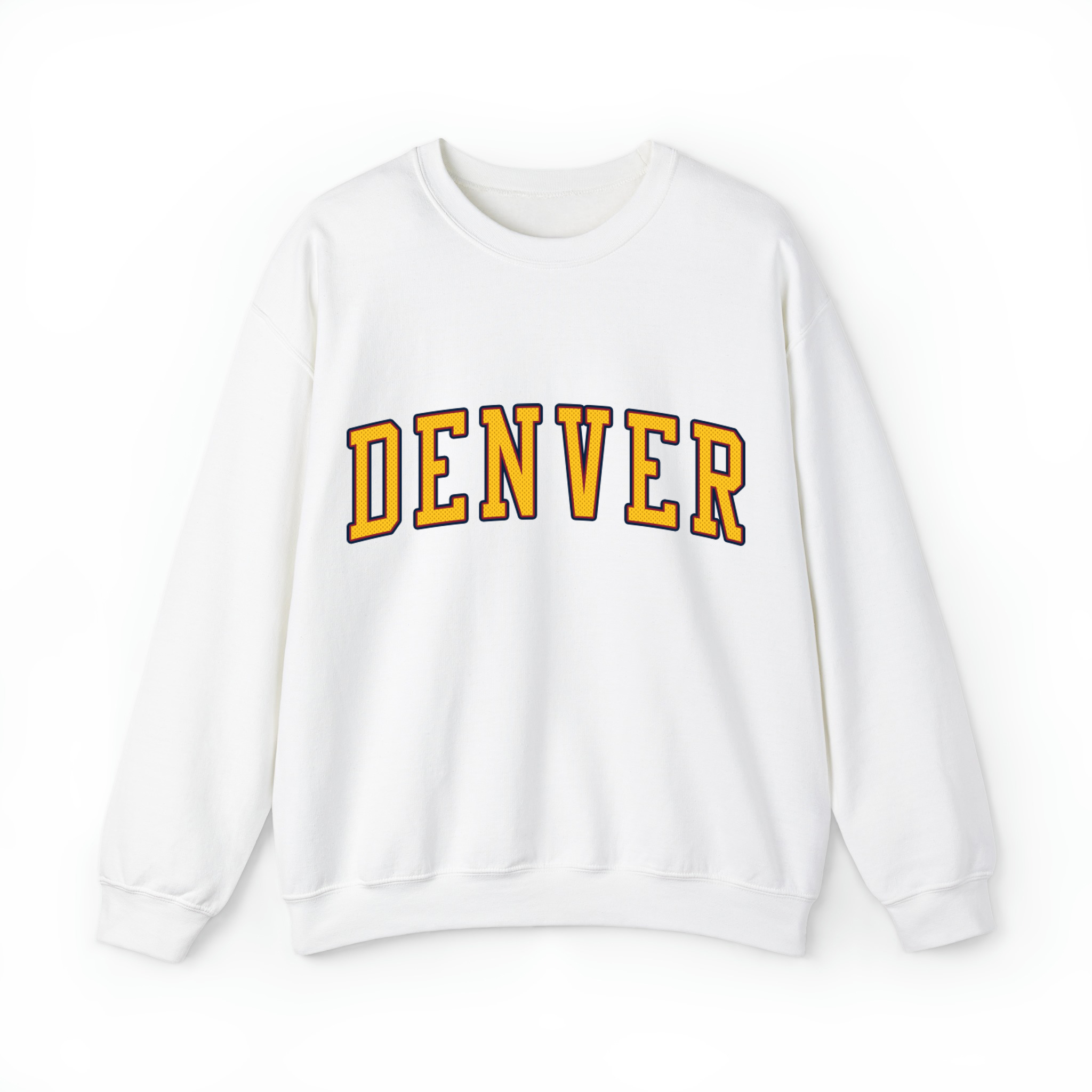 Denver Basketball Jersey Style v3 Unisex Sweatshirt- White