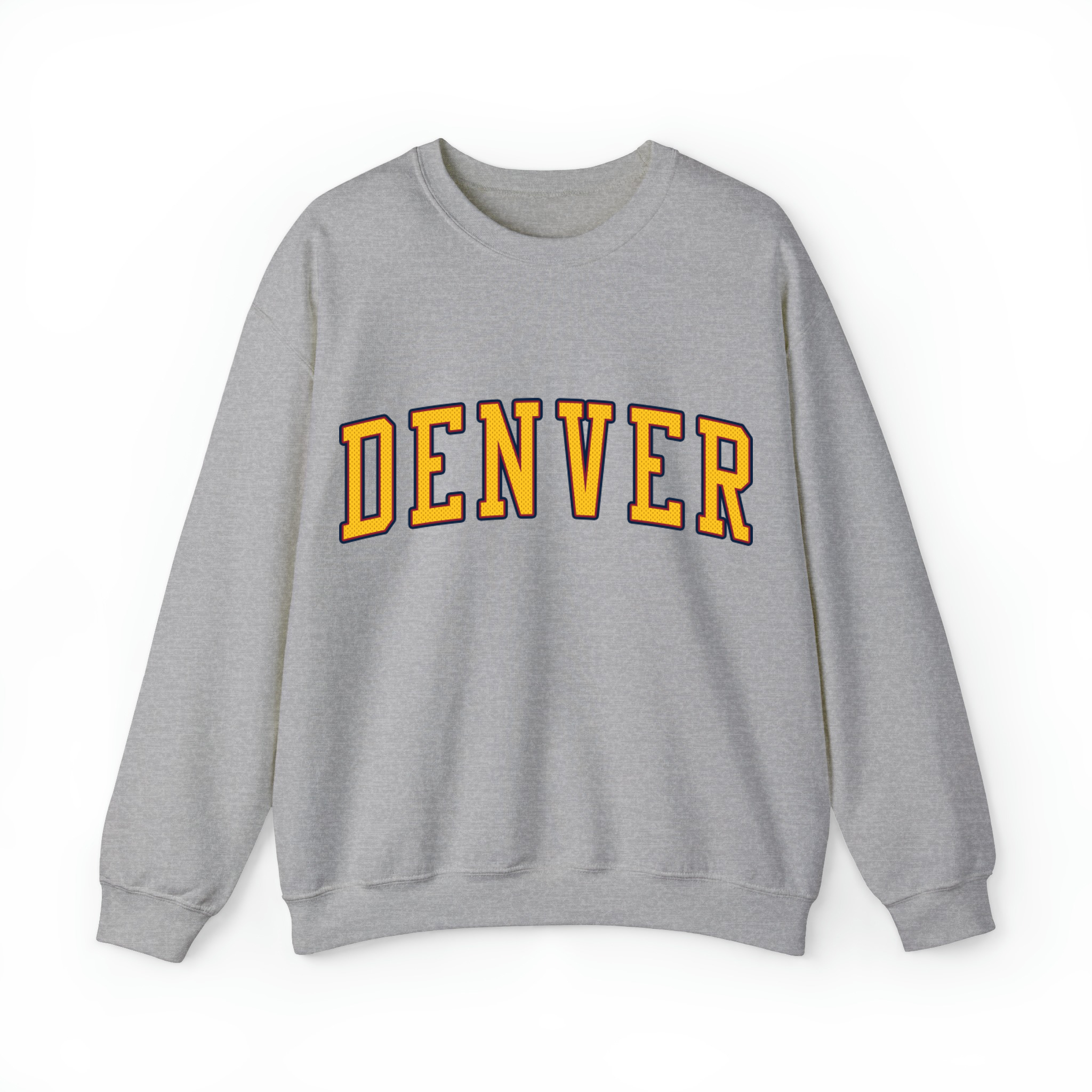 Denver Basketball Jersey Style v3 Unisex Sweatshirt-Sport Grey