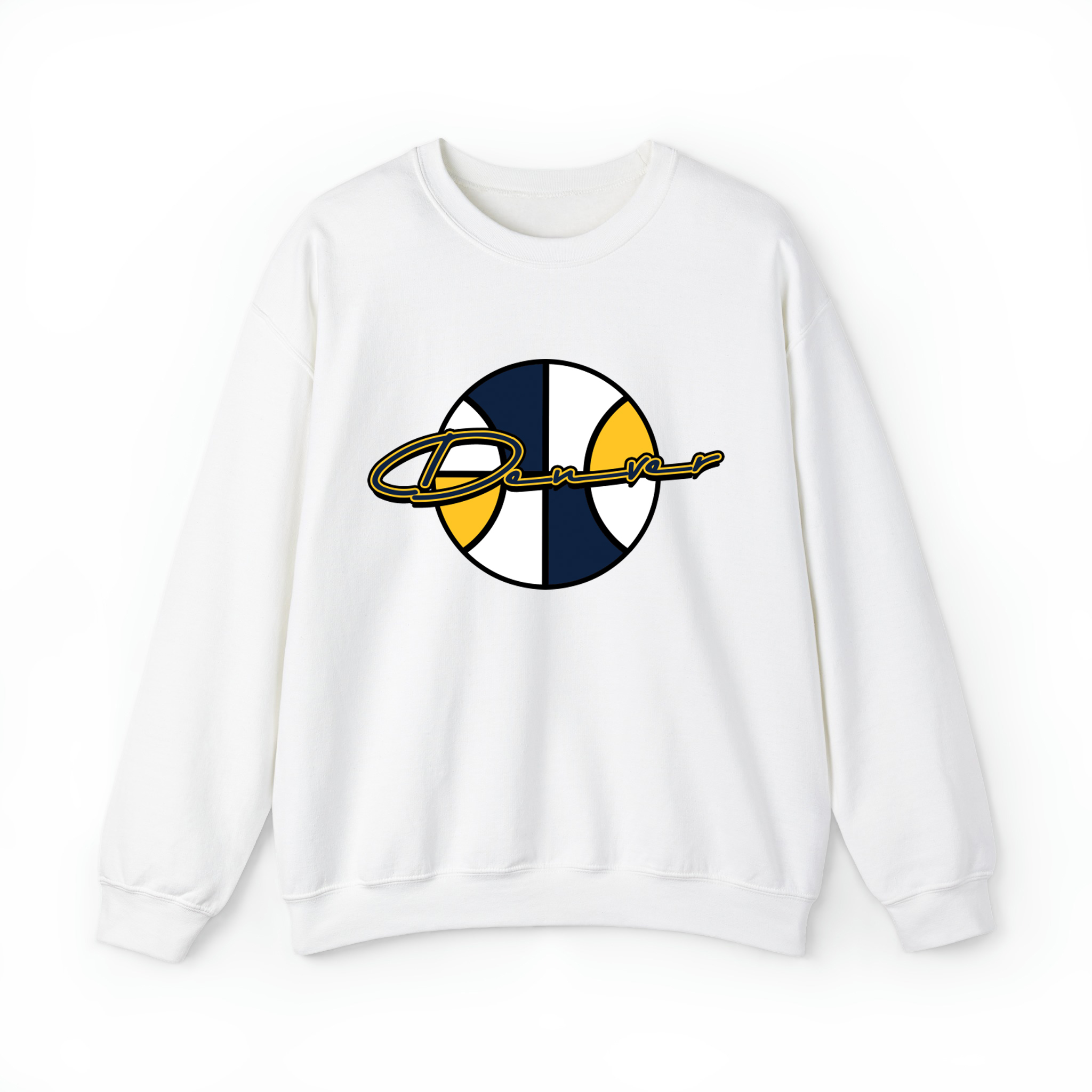 Denver Basketball Signature Unisex Sweatshirt- White