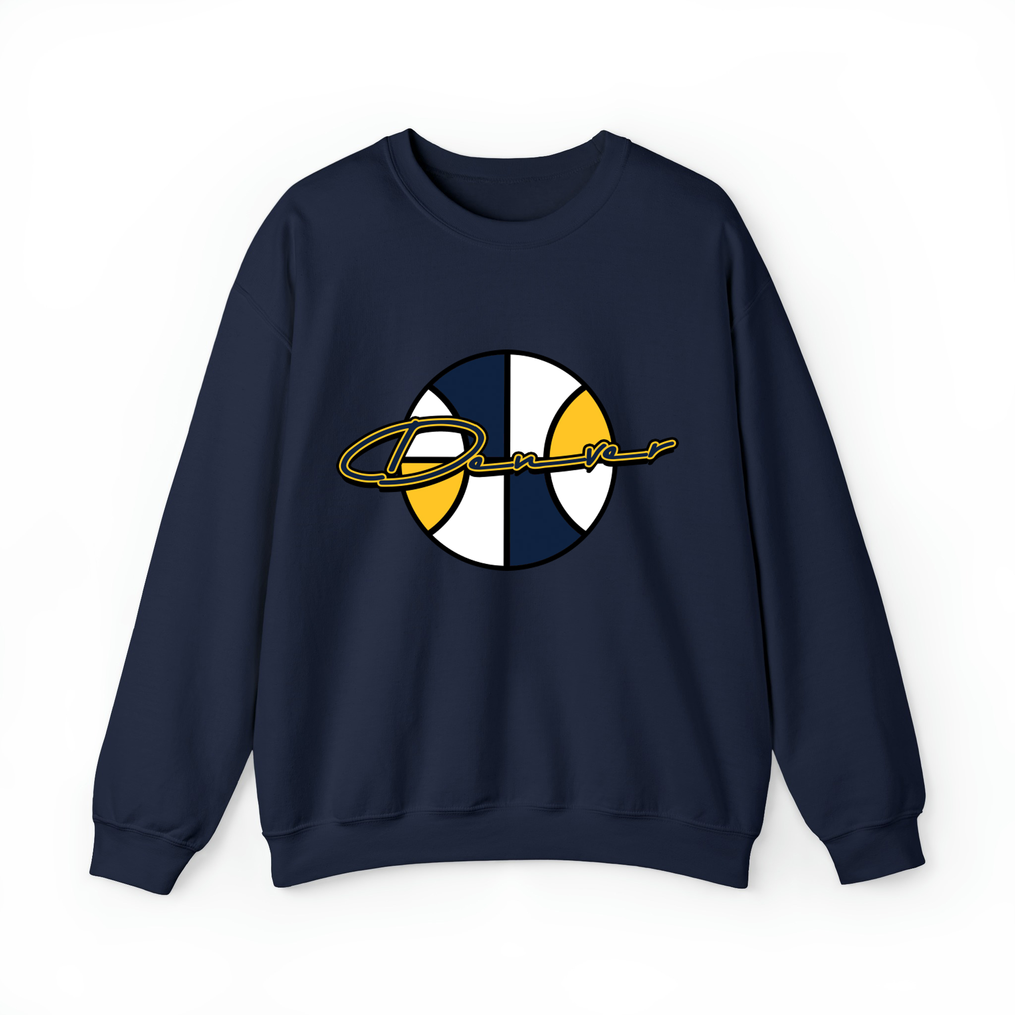 Denver Basketball Signature Unisex Sweatshirt-Navy