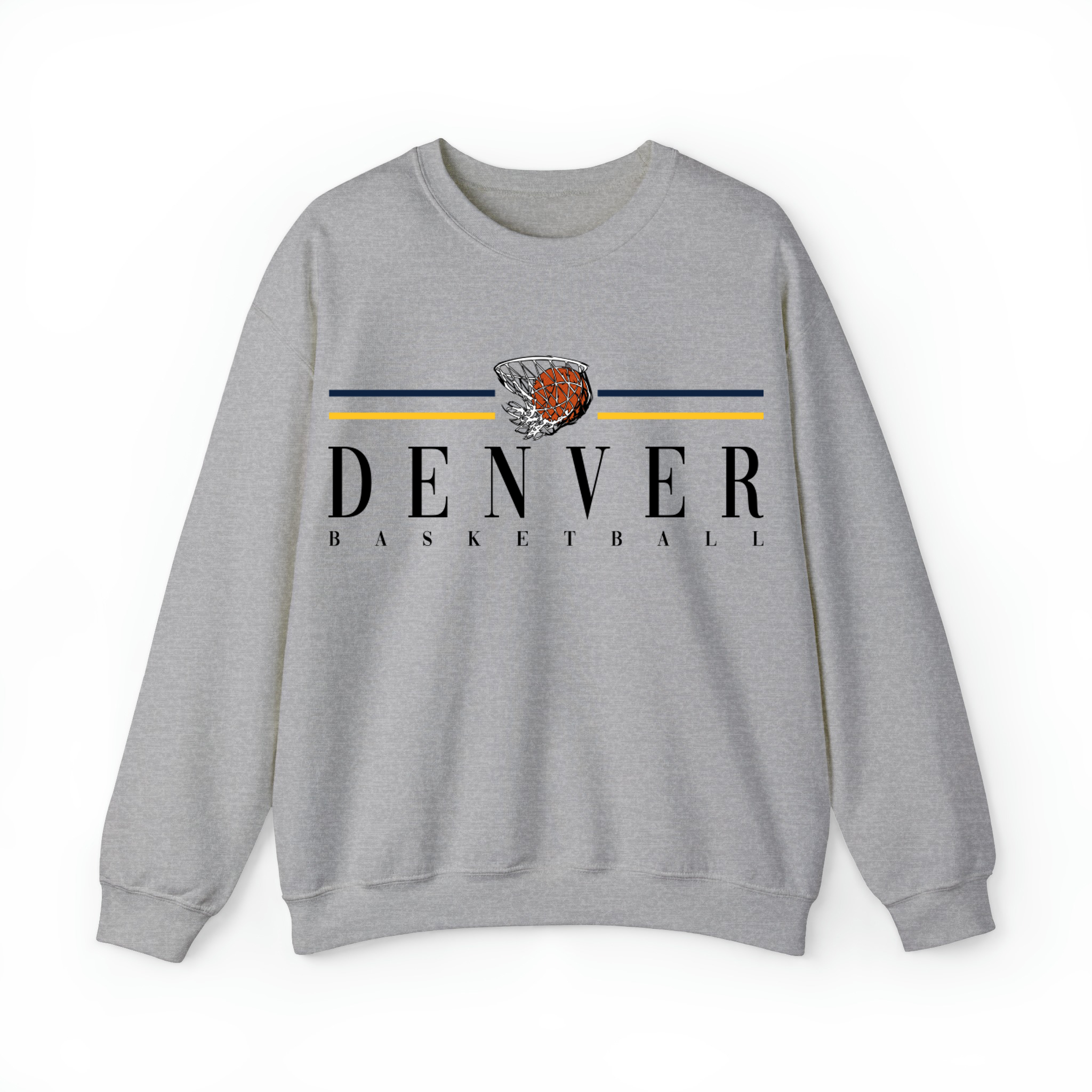 Denver Basketball Unisex Sweatshirt-Sport Grey