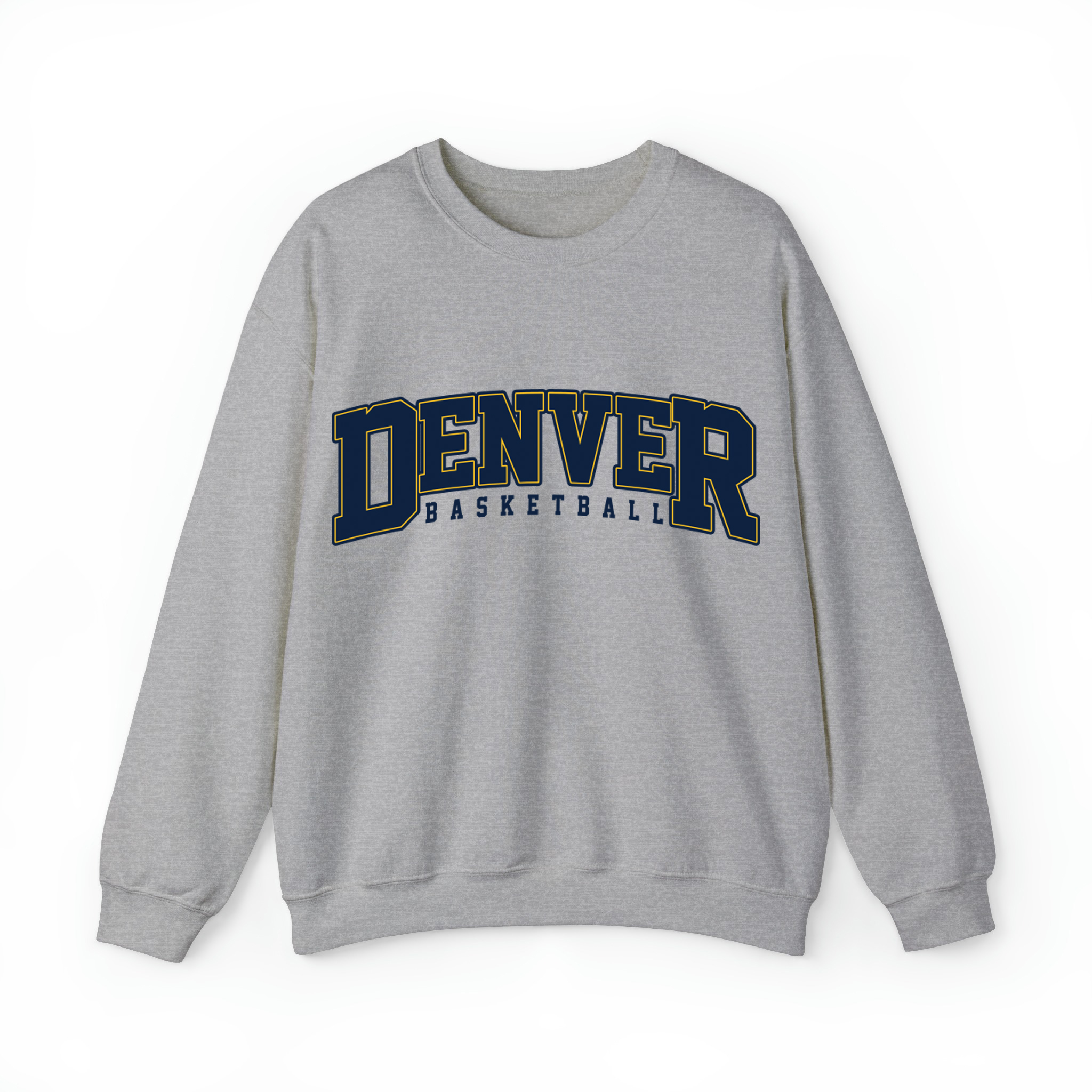 Denver Basketball Varsity Unisex Sweatshirt-Sport Grey