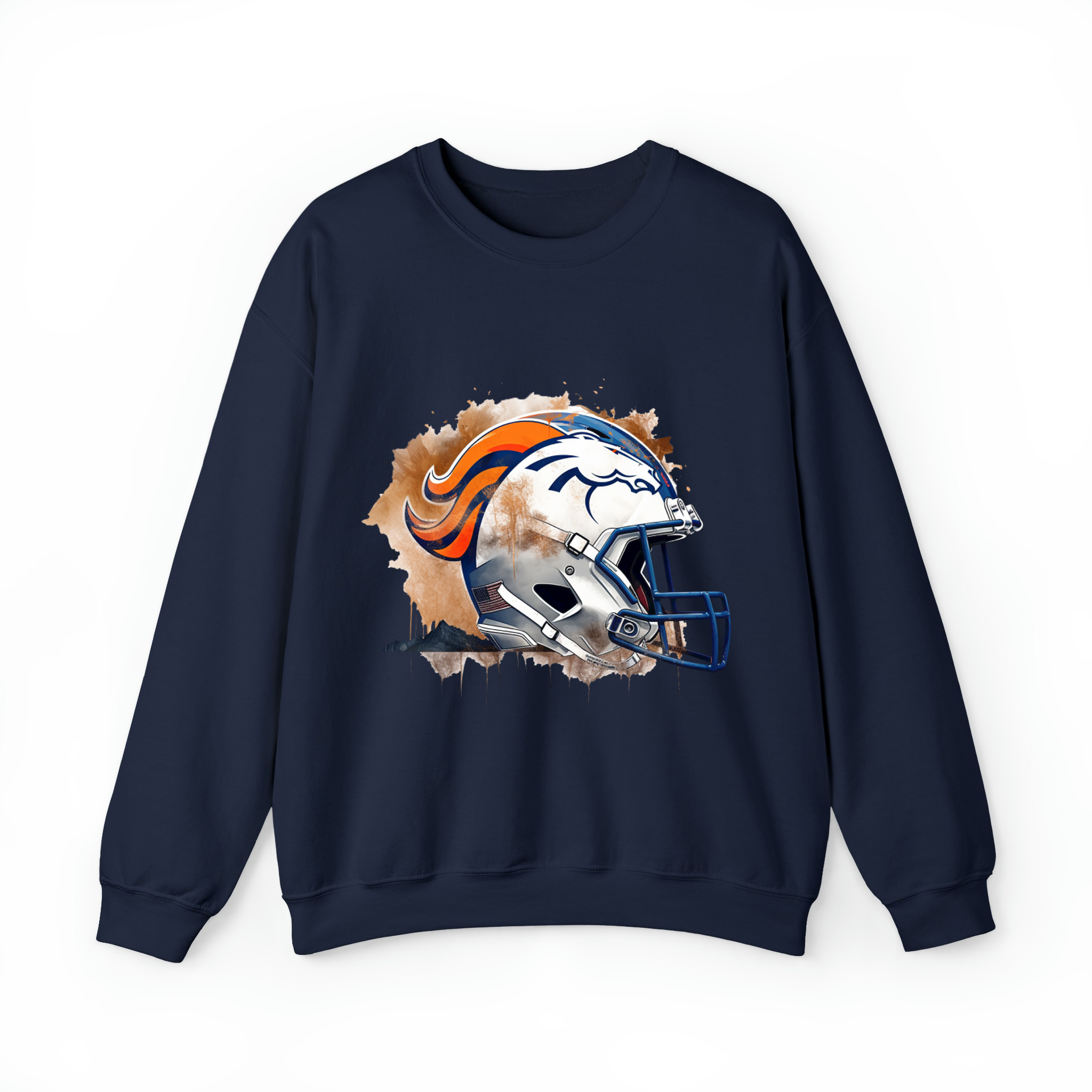 Denver Football Helmet Unisex Sweatshirt-Navy