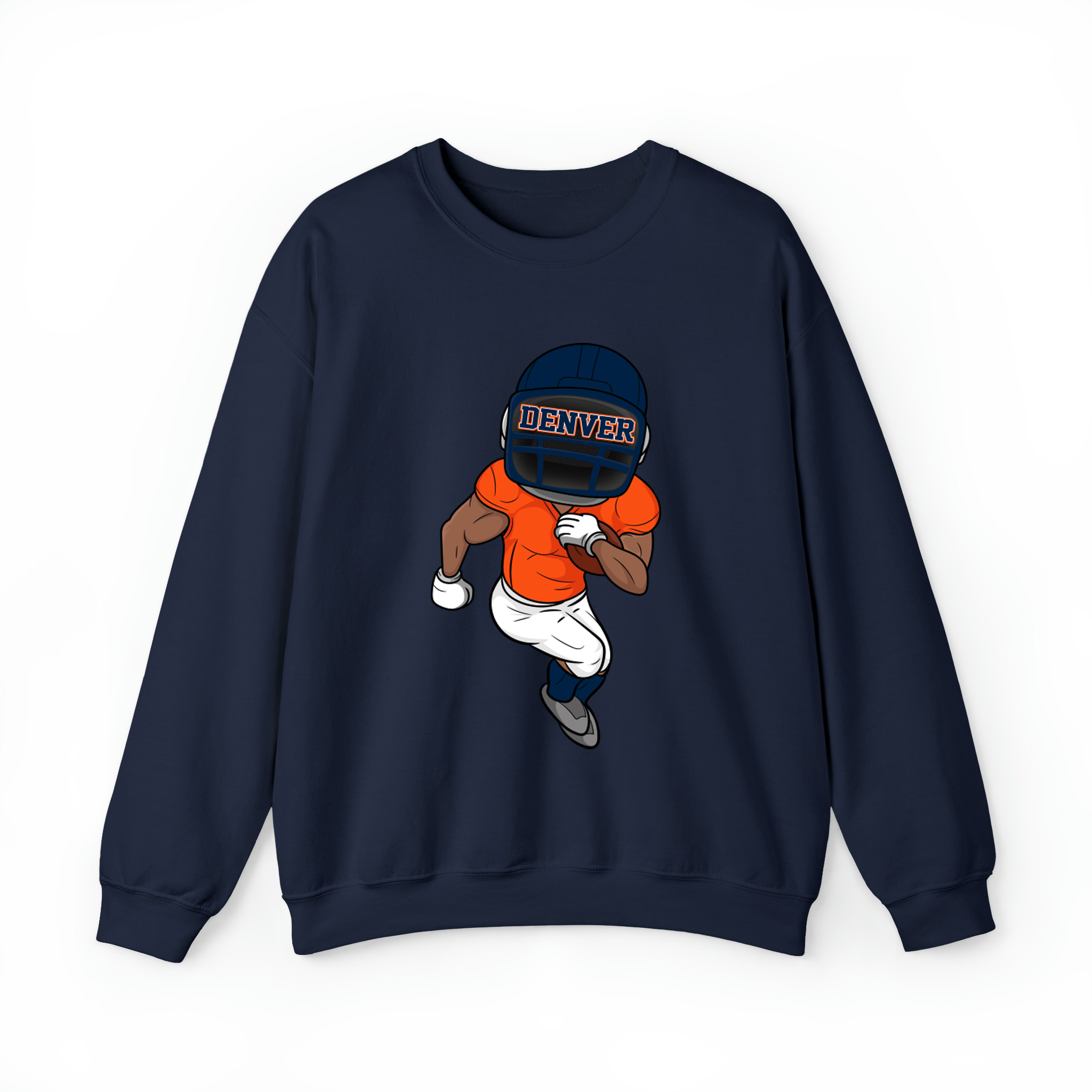 Denver Football Player Team Colors Unisex Sweatshirt-Navy