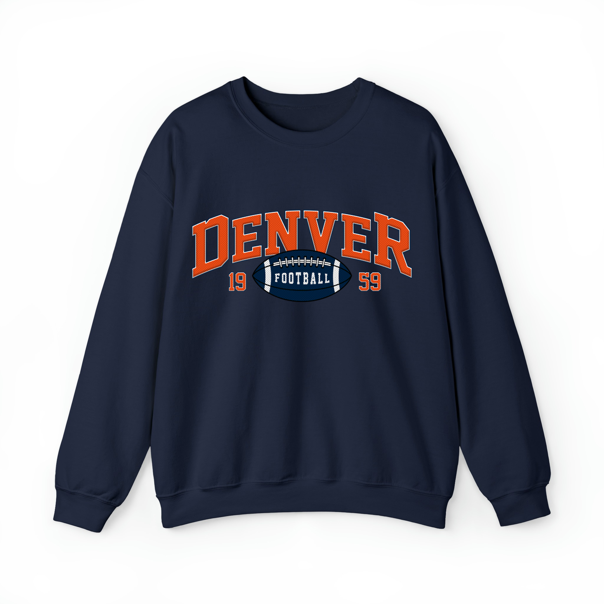 Denver Football Vintage Unisex Sweatshirt-Navy