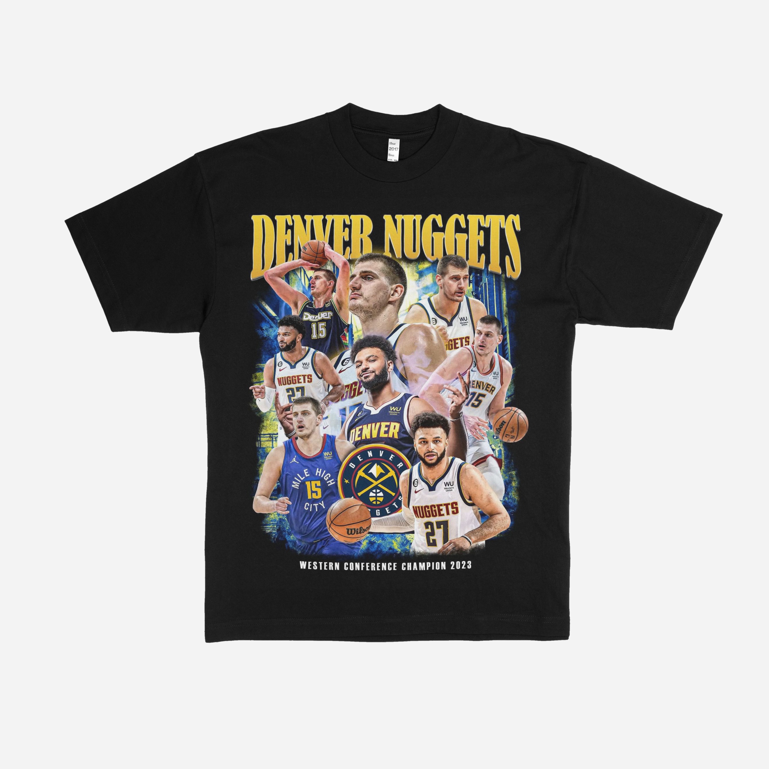 Denver Nuggets Jokic & Murray WCS Black Graphic T-Shirt