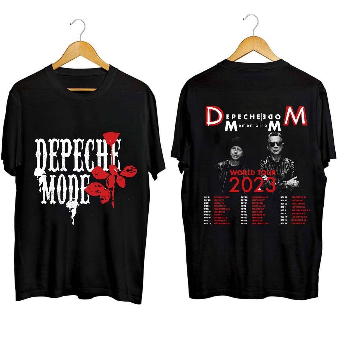 Depeche Mode 2023 Fall Tour Memento Mori World Tour T-Shirt Black Gift For Fans