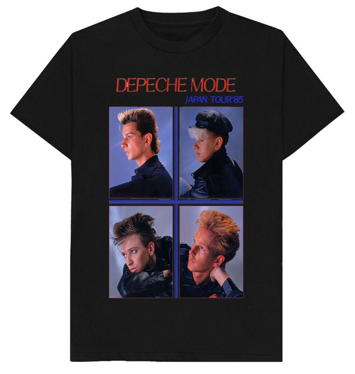 Depeche-Mode Black T- Shirt Funny Black Cotton Tee Vintage Gift For Men Women