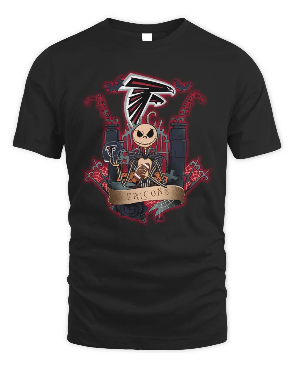 Design Jack Skellington Halloween Atlanta Falcons Fan T Shirt