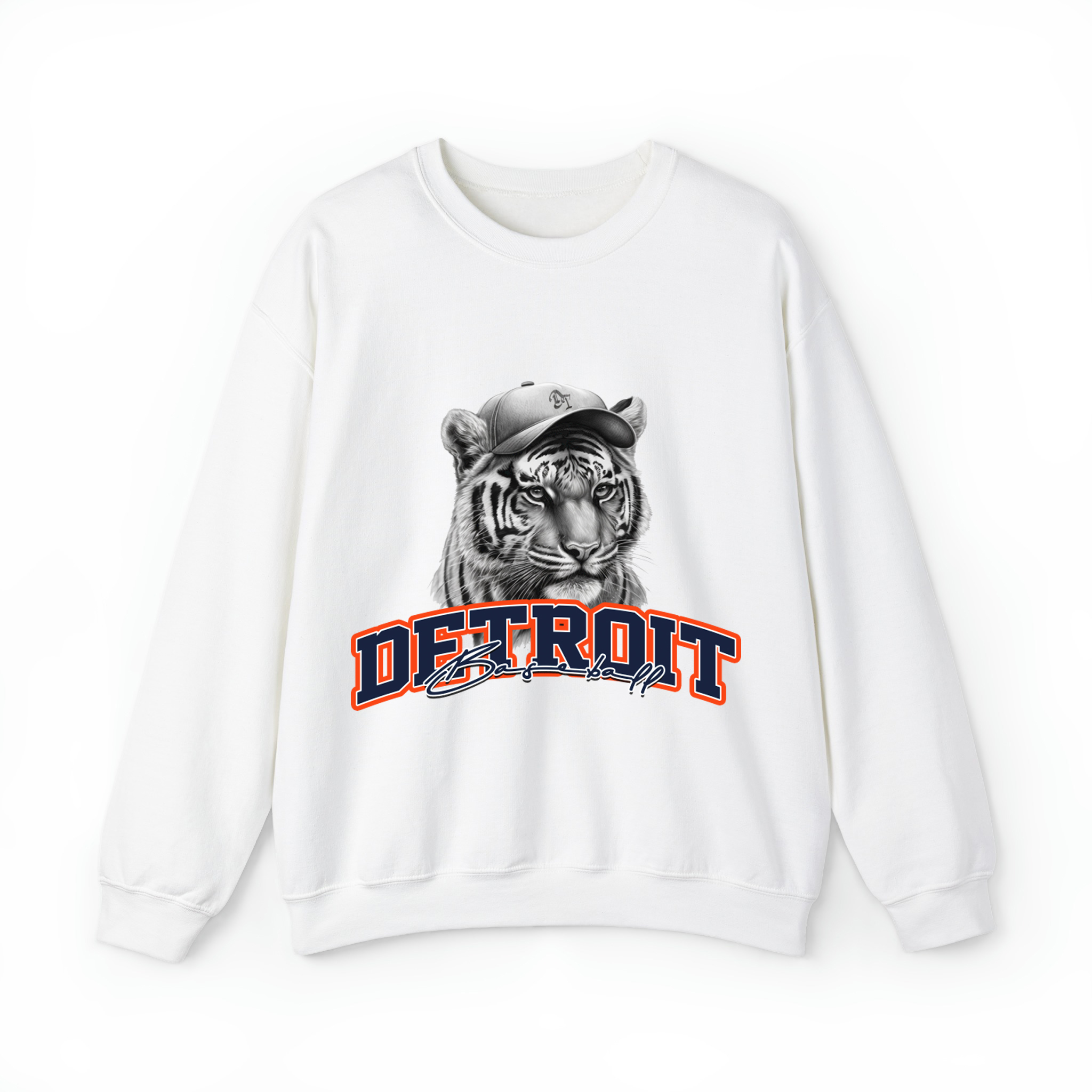 Detroit Baseball - Mascot Unisex Sweatshirt- White