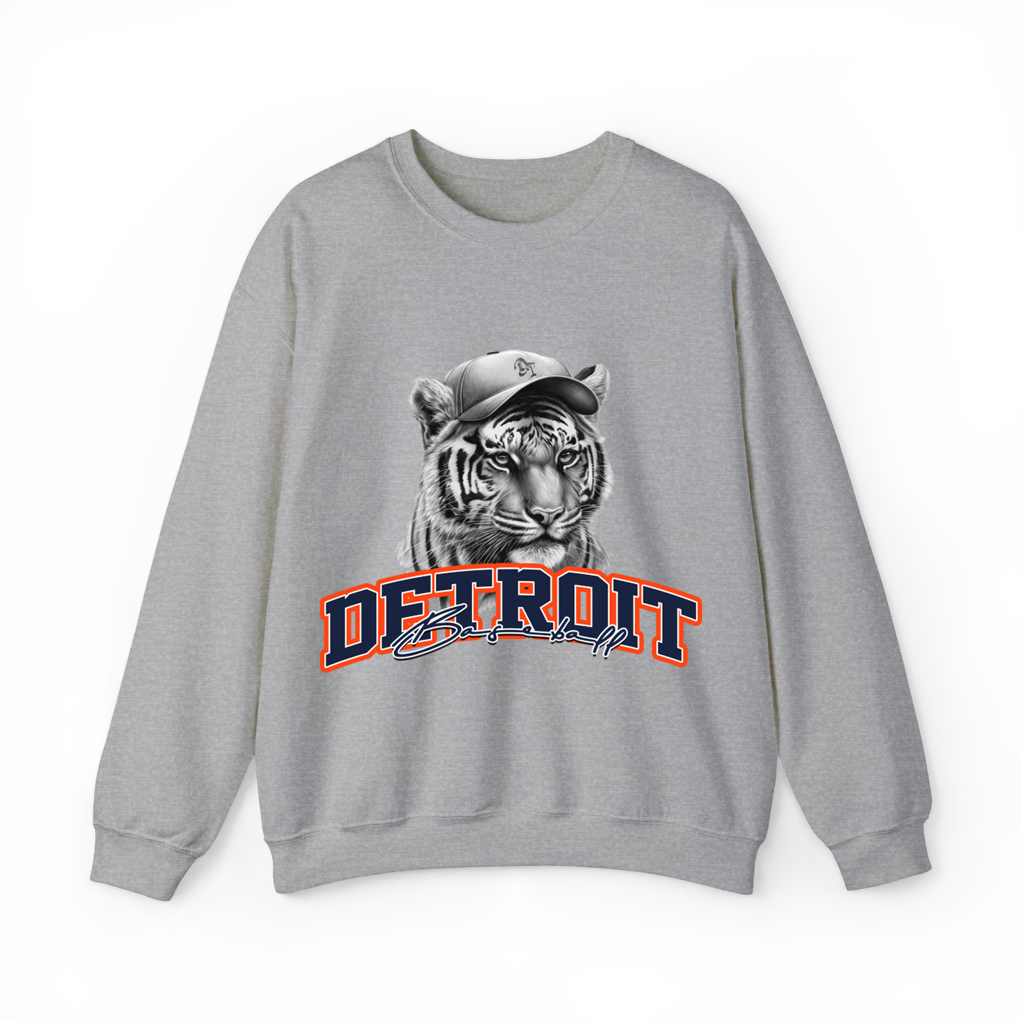 Detroit Baseball - Mascot Unisex Sweatshirt-Sport Grey