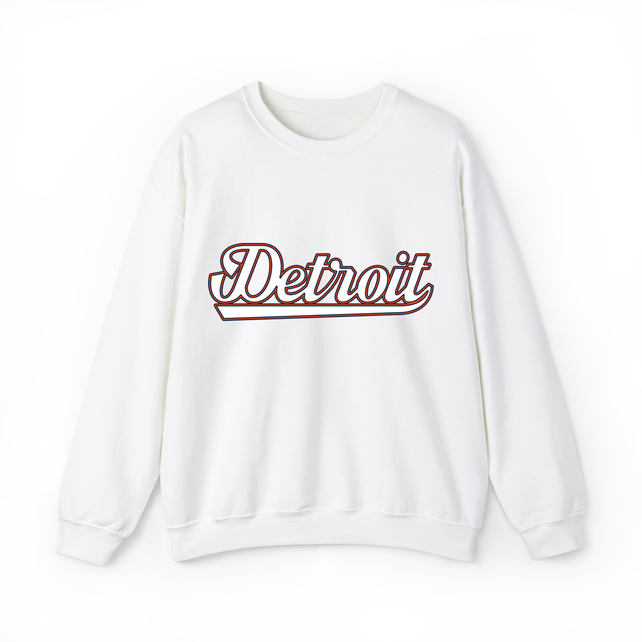 Detroit Baseball Unisex Sweatshirt- White