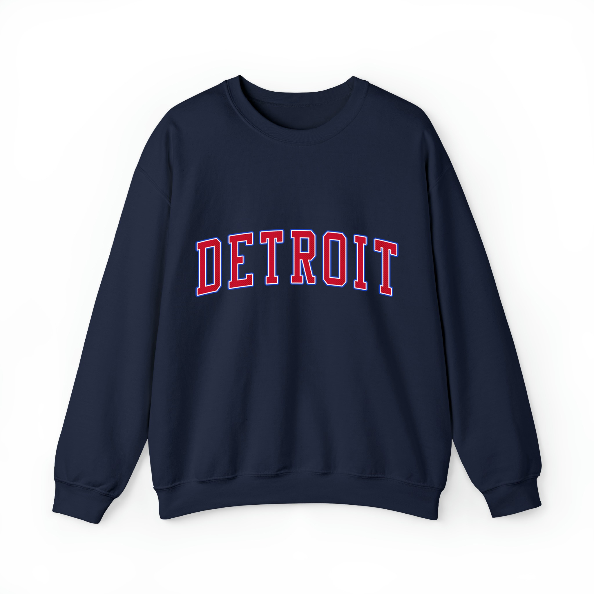 Detroit Basketball Jersey Style Unisex Sweatshirt-Navy