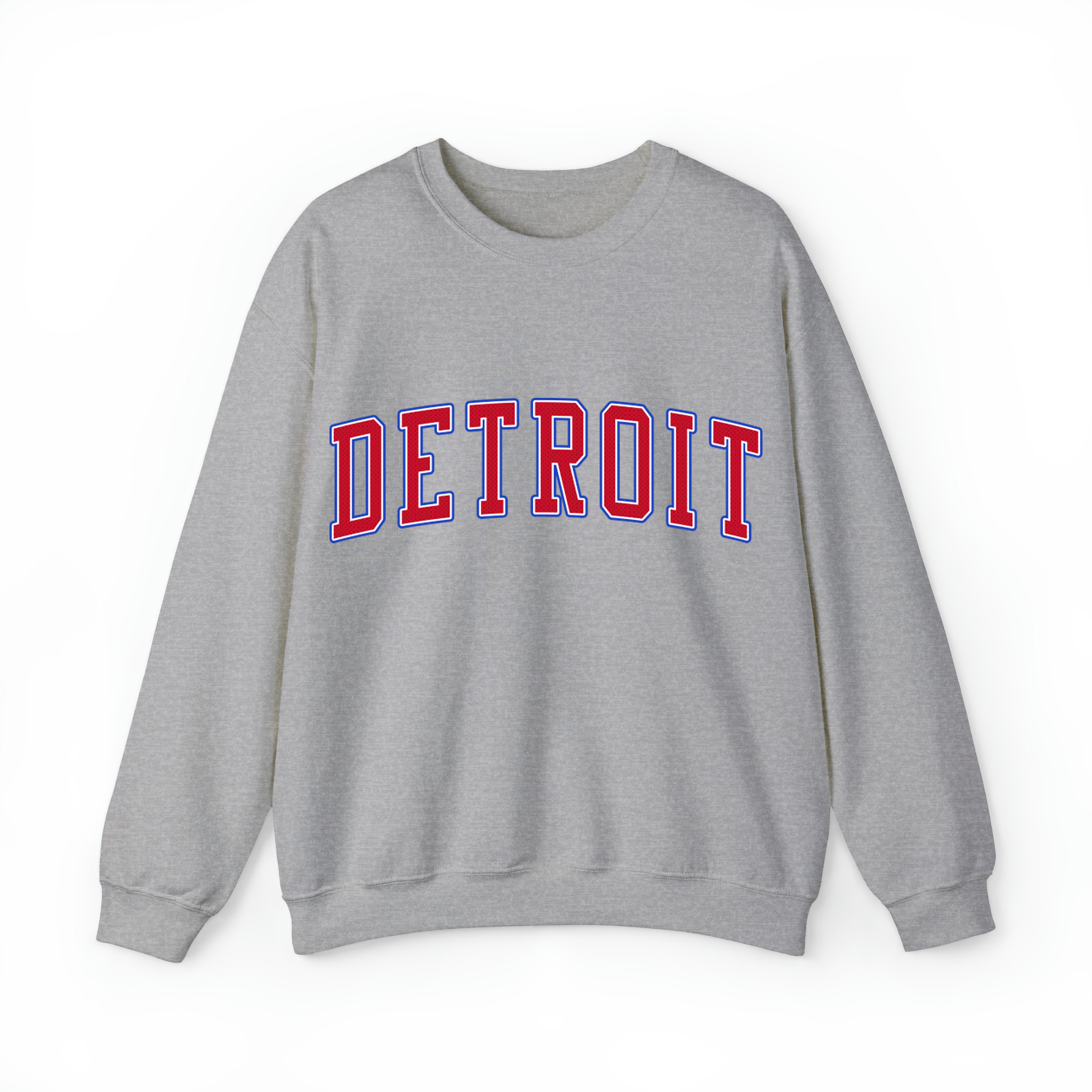 Detroit Basketball Jersey Style Unisex Sweatshirt-Sport Grey