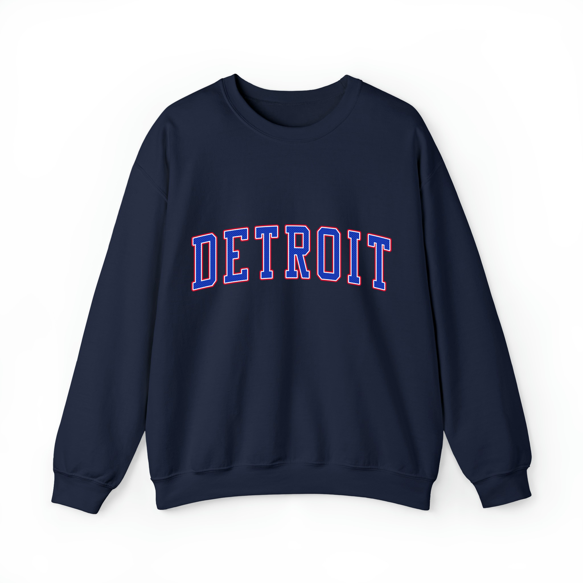 Detroit Basketball Jersey Style v2 Unisex Sweatshirt-Navy