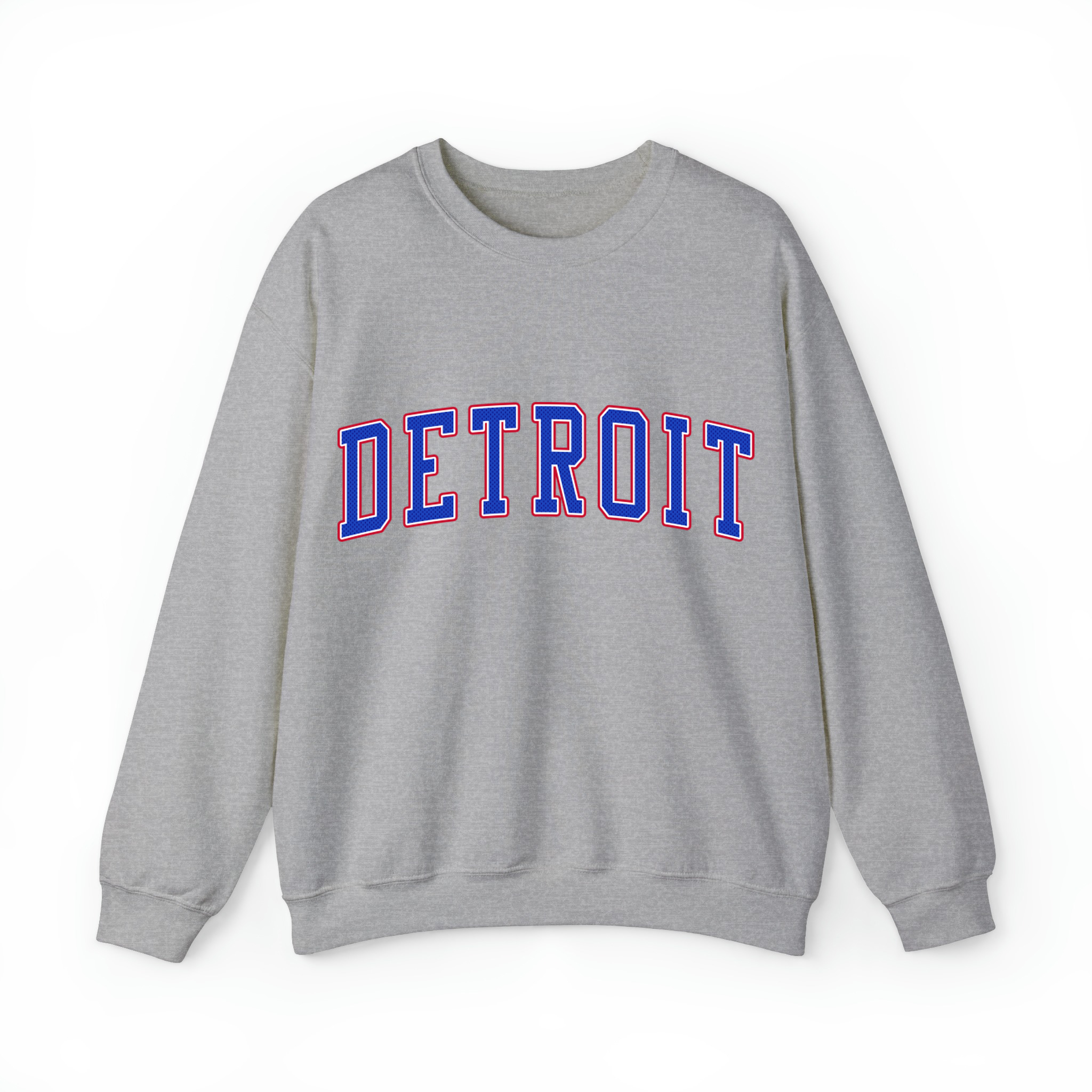 Detroit Basketball Jersey Style v2 Unisex Sweatshirt-Sport Grey