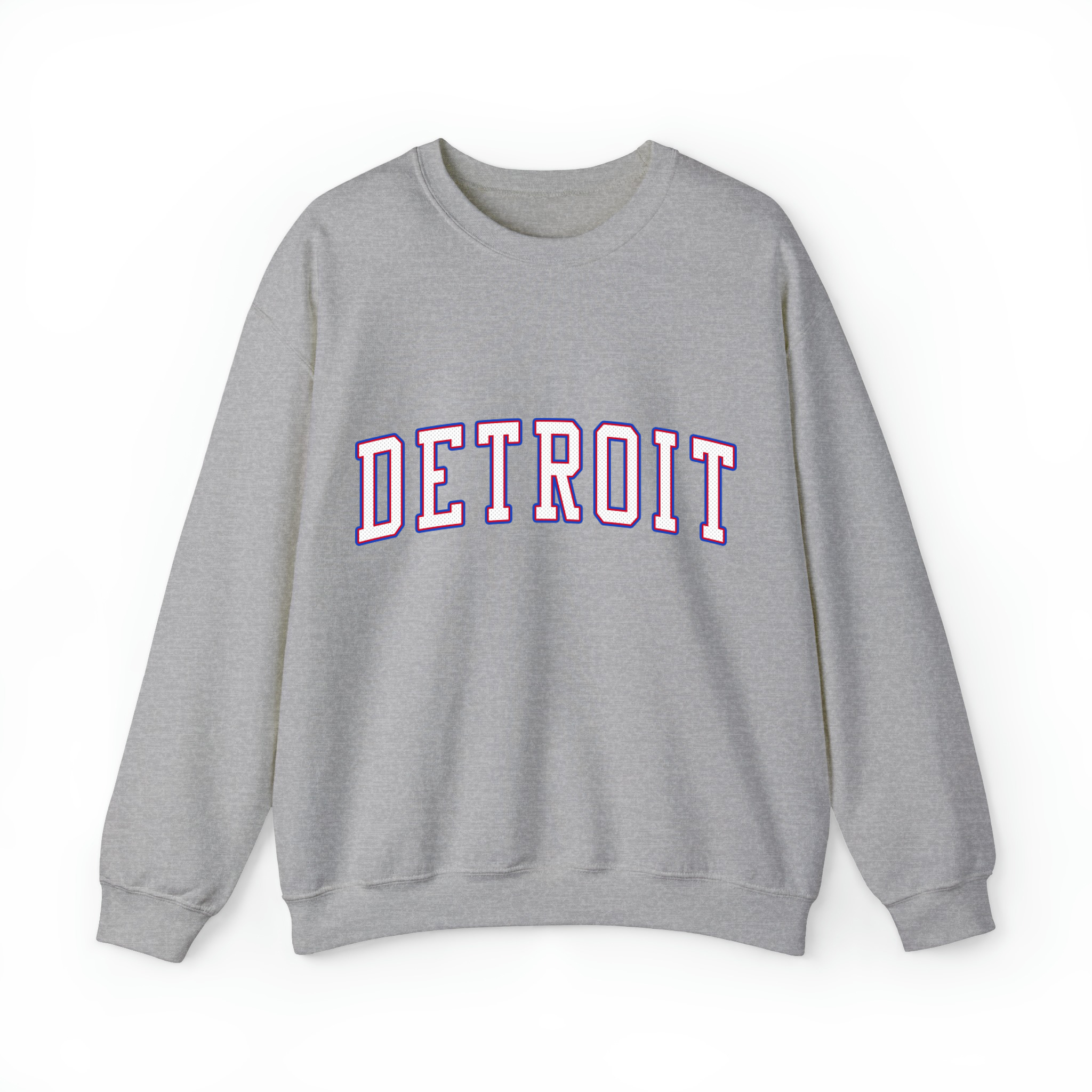 Detroit Basketball Jersey Style v3 Unisex Sweatshirt-Sport Grey