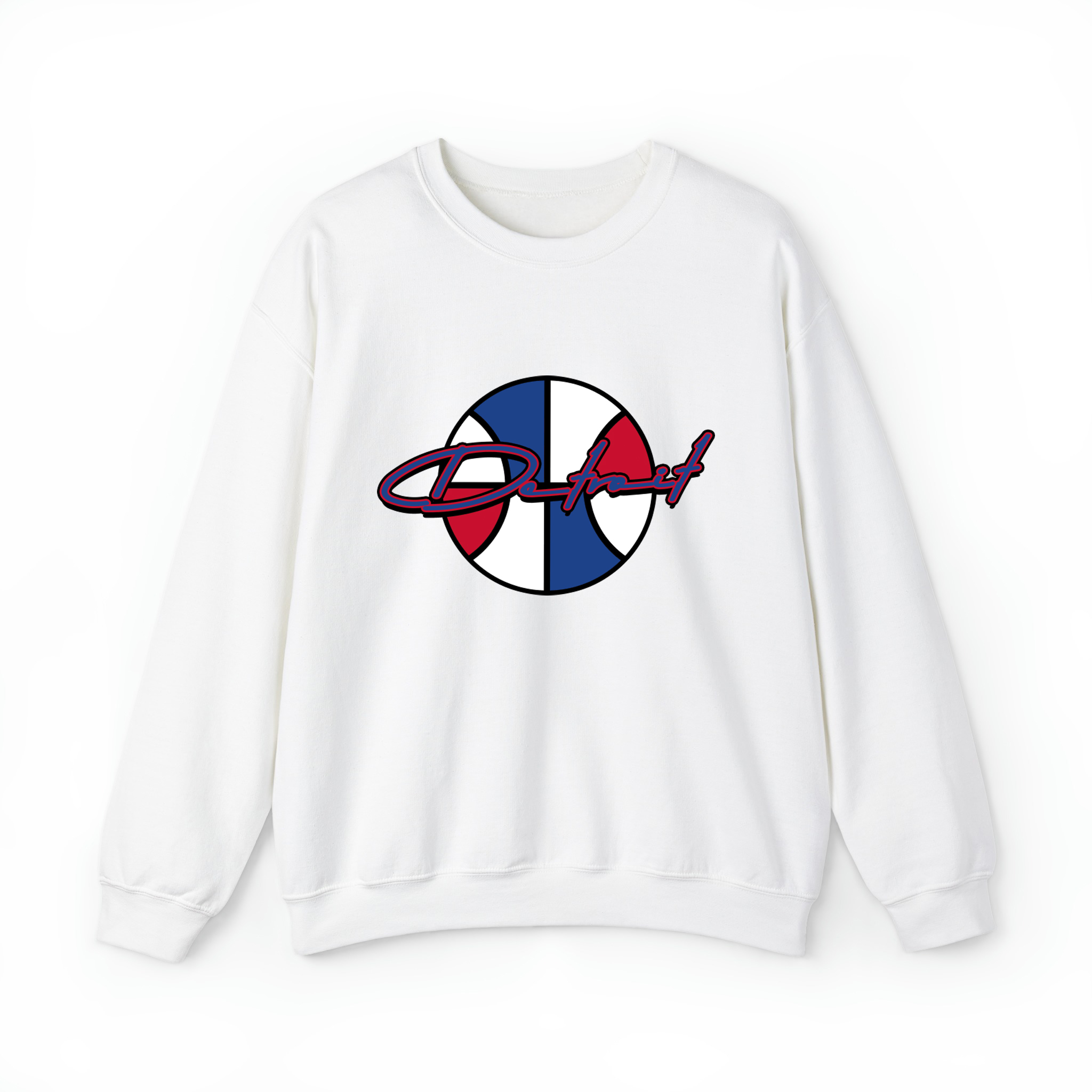 Detroit Basketball Signature Unisex Sweatshirt- White