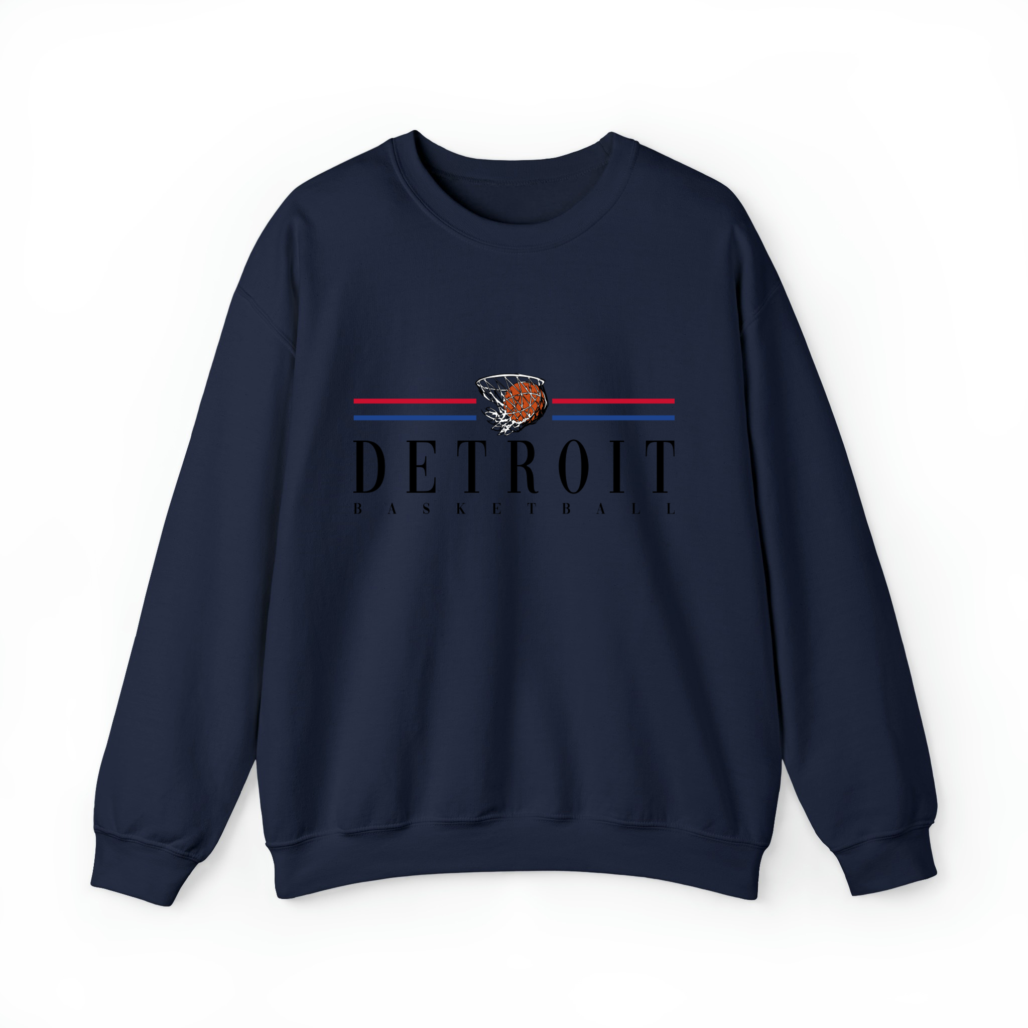 Detroit Basketball Unisex Sweatshirt-Navy