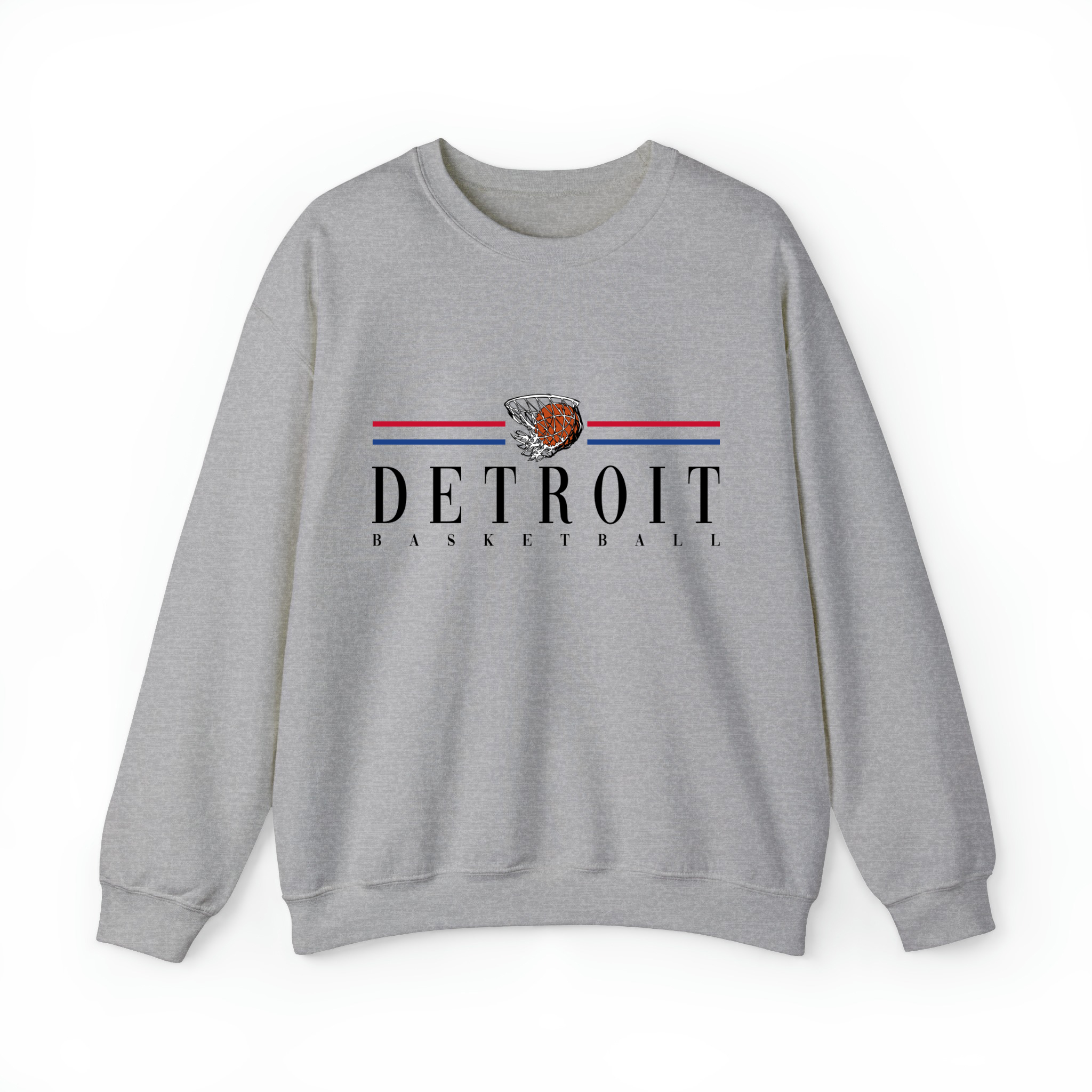 Detroit Basketball Unisex Sweatshirt-Sport Grey