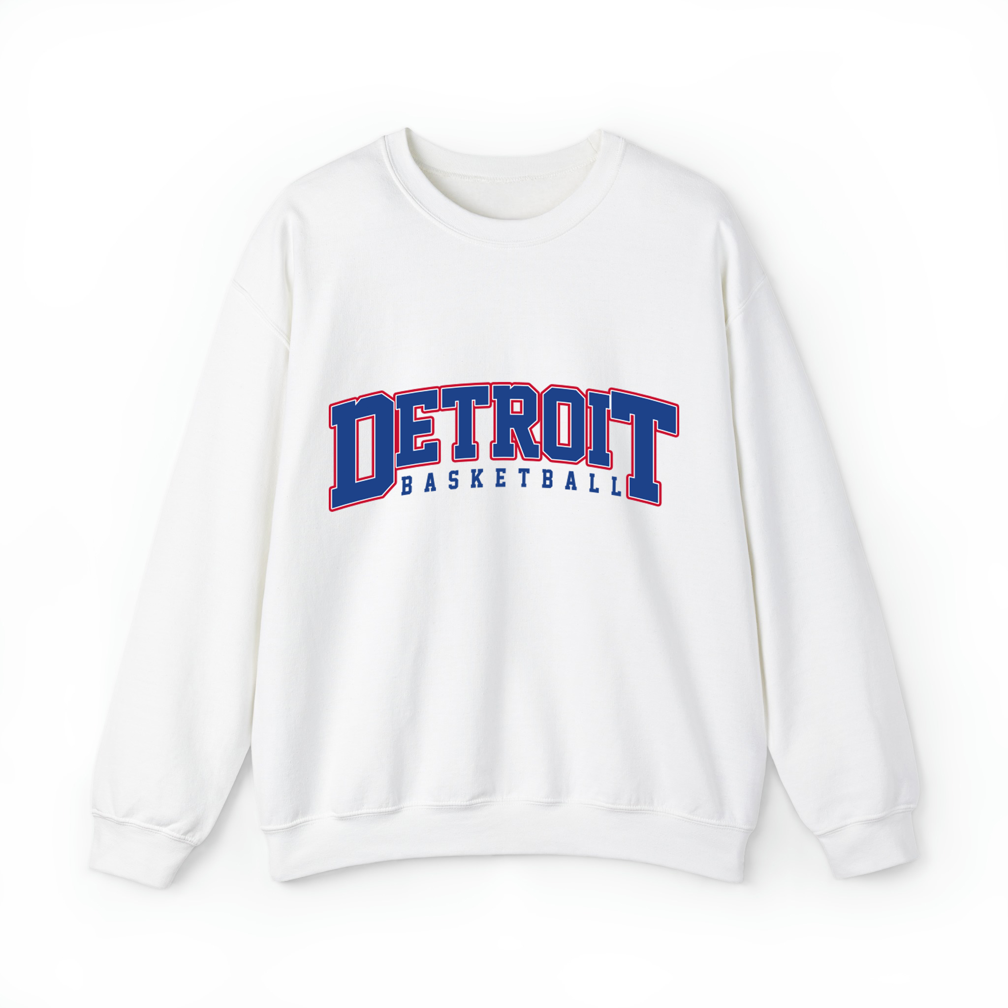 Detroit Basketball Varsity Unisex Sweatshirt- White